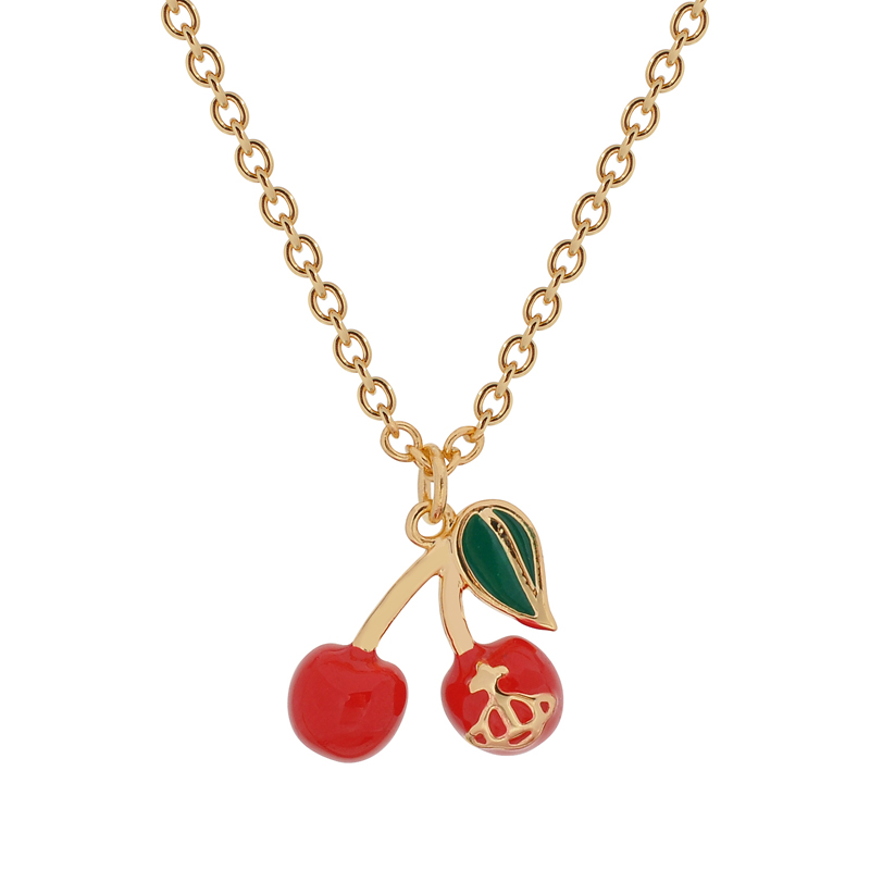 NO:103345,Queen Mother Citizen three-dimensional cherry necklace-gold, Queen Mother Citizen necklace, necklace, gold19860909西太后立体樱桃项链-黄金色,西太后项链,necklace,gold,Jewelry