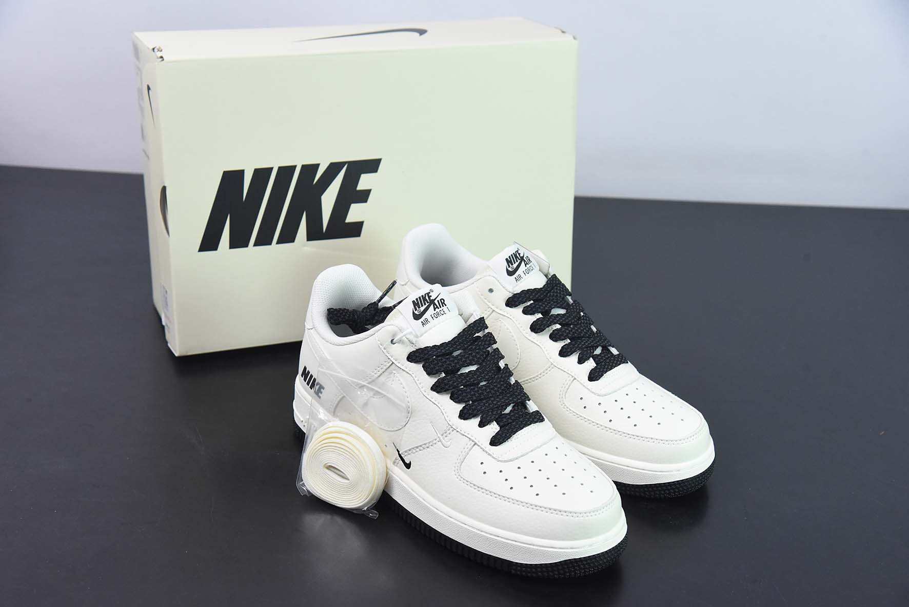 Nk Air Force 1'07 Low 三勾系列 米黑经典 空军一号低帮休闲板鞋 货号:TV2306-257