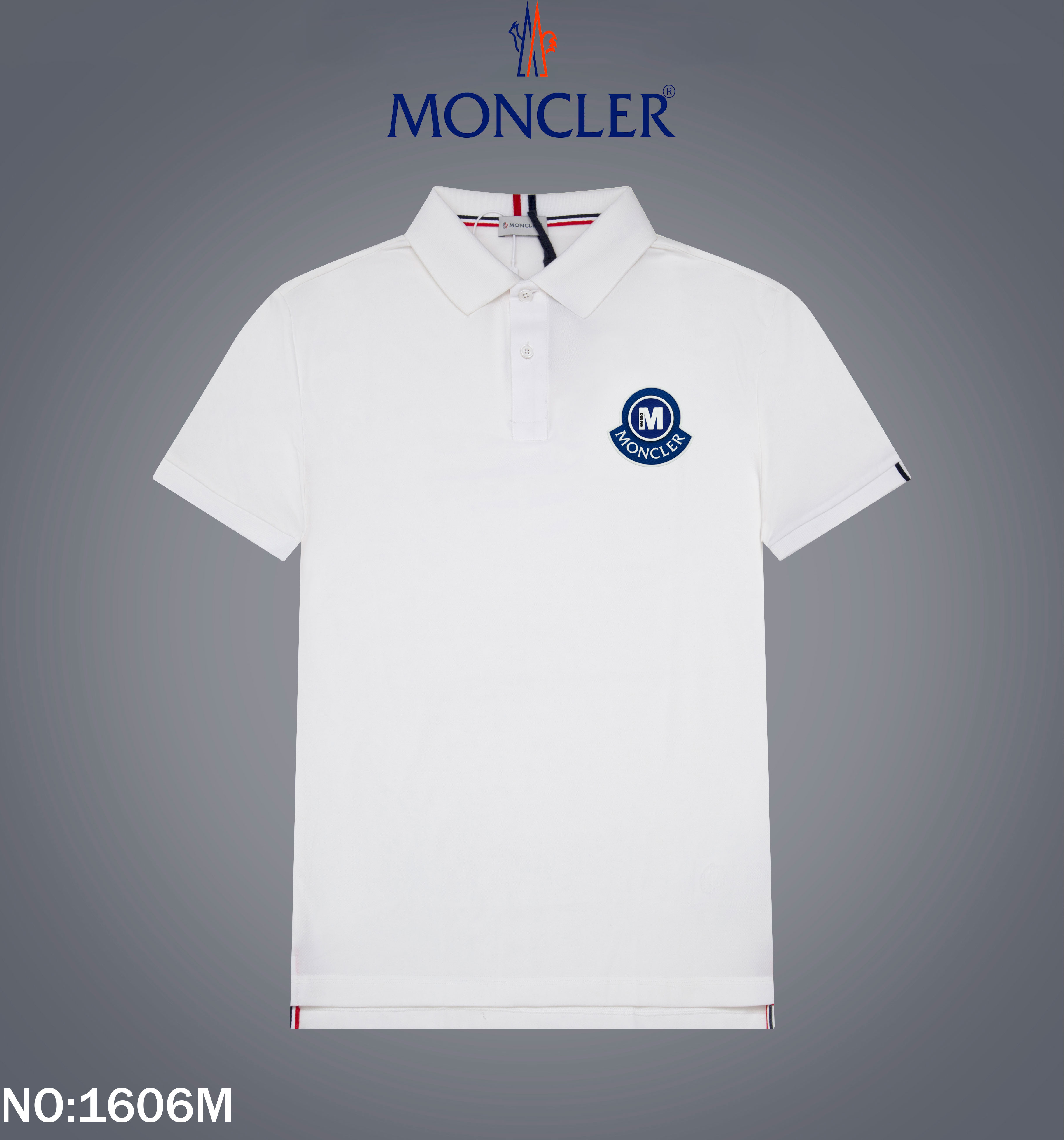 Moncler Ropa Camiseta Negro Blanco Bordado Colección de verano Manga corta