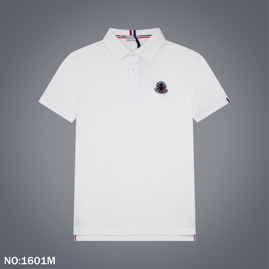 Moncler Perfecto
 Ropa Camiseta Negro Blanco Bordado Colección de verano Manga corta