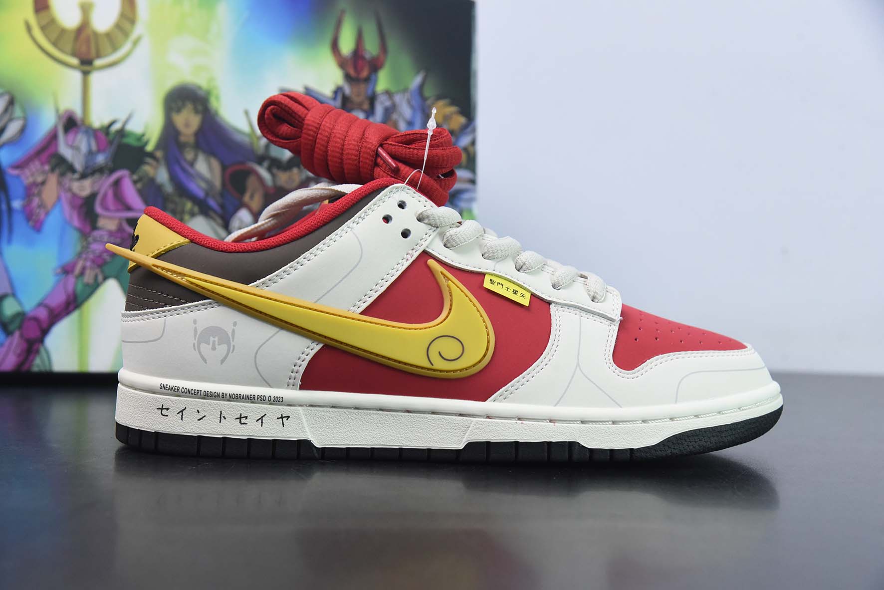 Nike SB Dunk Low 米白红黄 圣斗士星矢低帮运动鞋 货号：ZD2356-157
