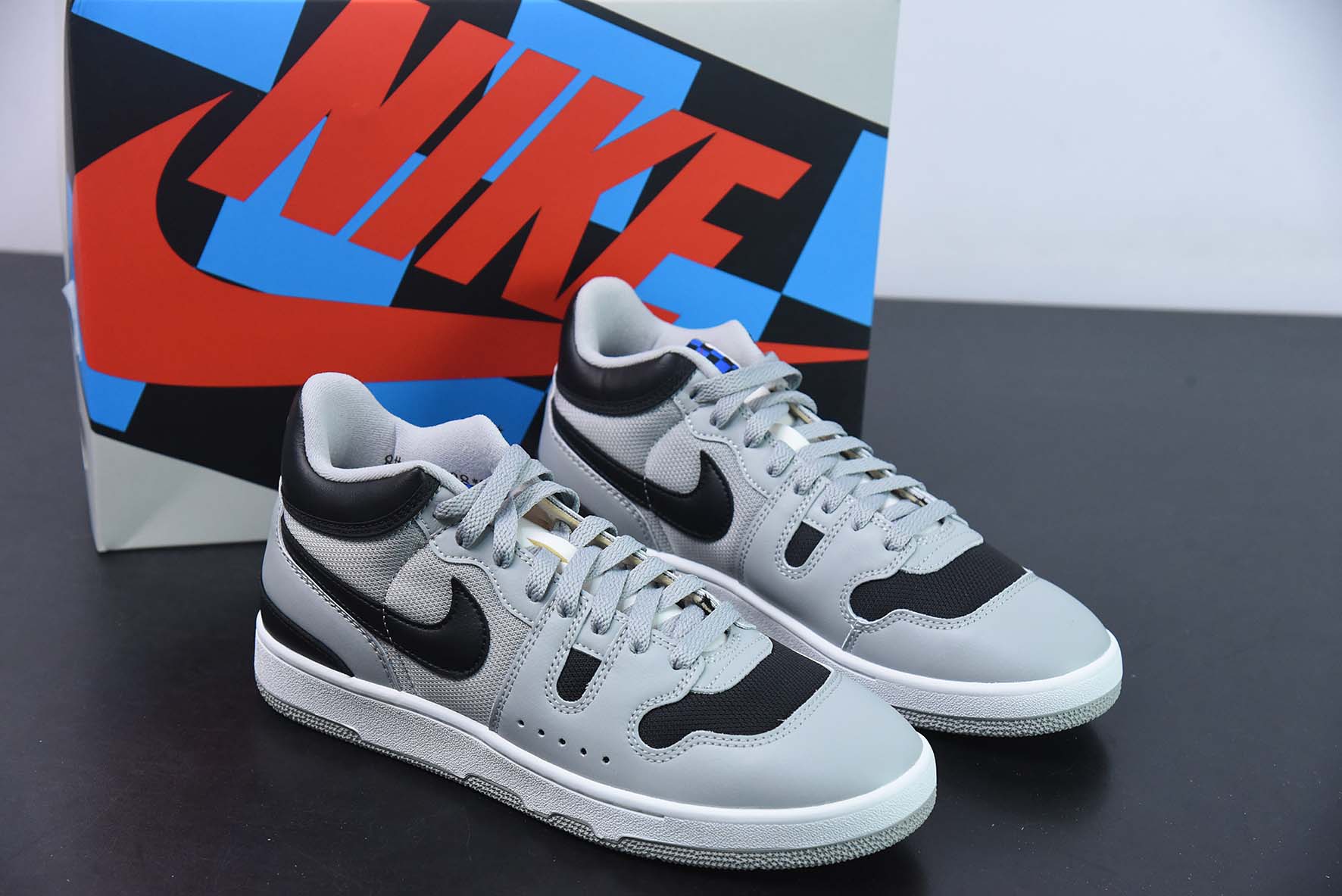 Nike Mac Attack QS"Light Smoke Grey/Black/White"系列中帮复古百搭休闲运动网球板鞋“OG烟灰黑白”FB8938-001