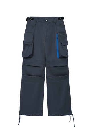 【Pzwdqq】货号：CHA7246FAR.ARCHIVE 机能解构拉链口袋工装裤长裤蓝色 S-L码