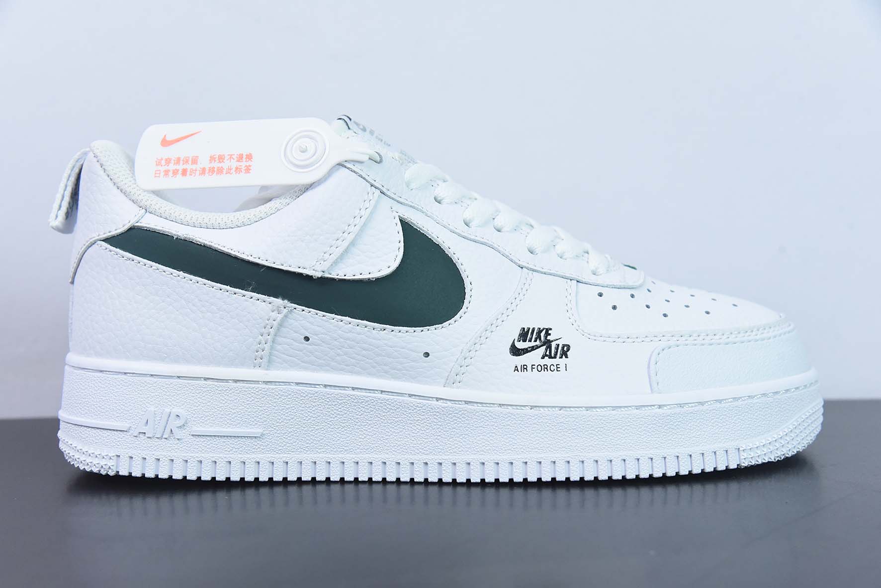 NK Air Force 1 Utility 白绿 空军一号低帮运动休闲板鞋 货号：CV3039-116