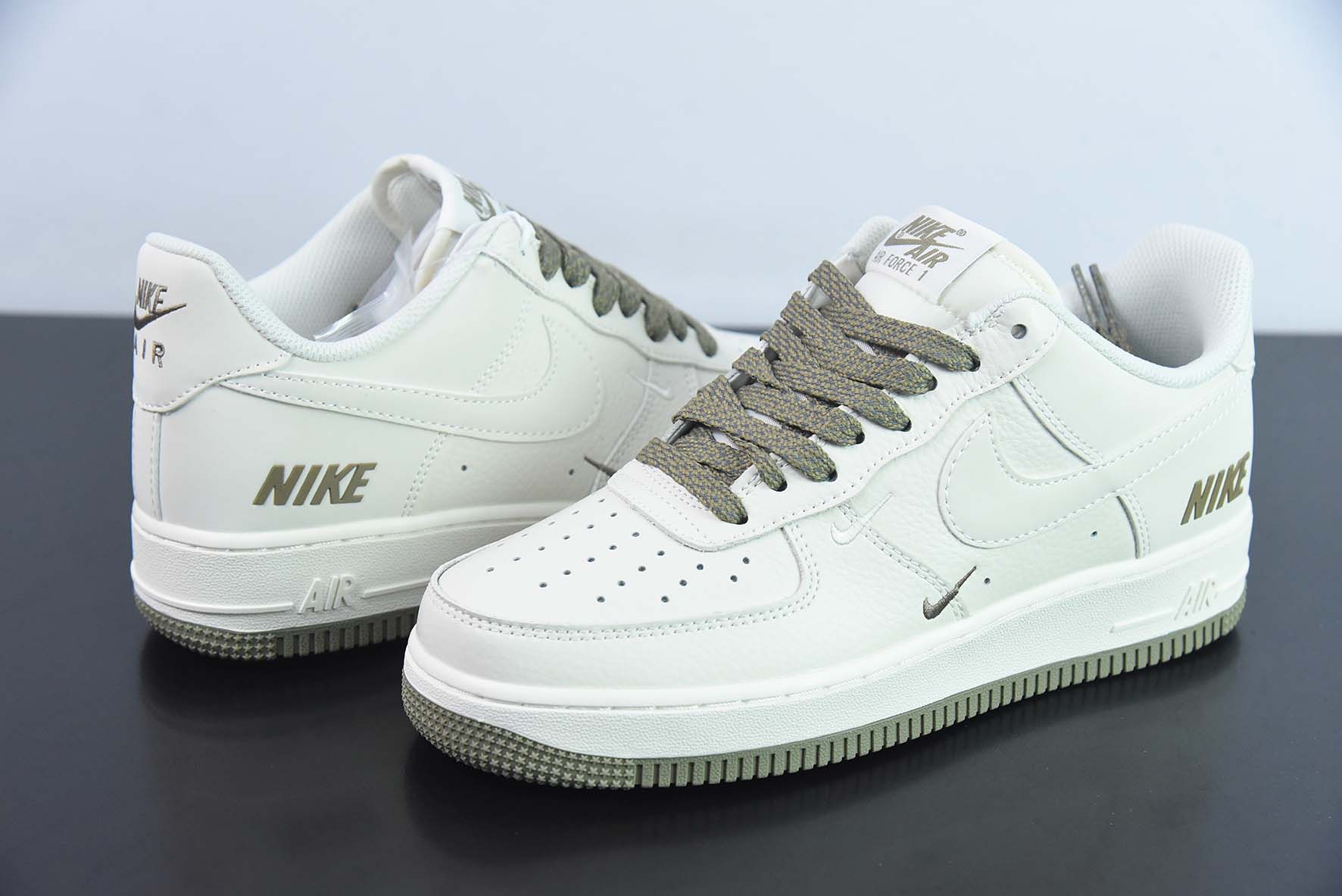 Nike Air Force 1’07 Low空军一号皮革米白咖棕NIKE反光三钩”货号:TV2306-256