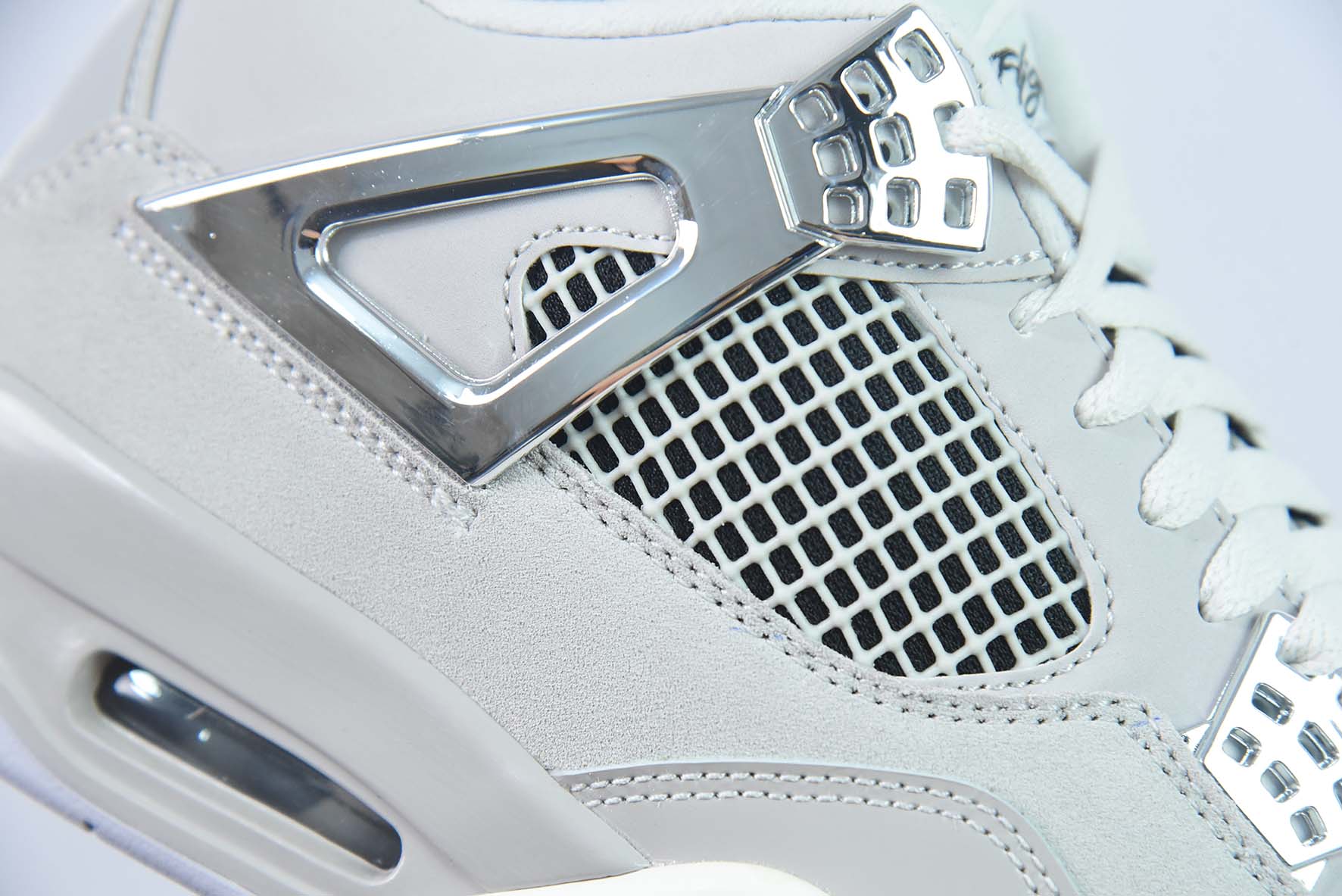 Air Jordan AJ4 Retro AJ4电镀银运动鞋 货号：AQ9129-001