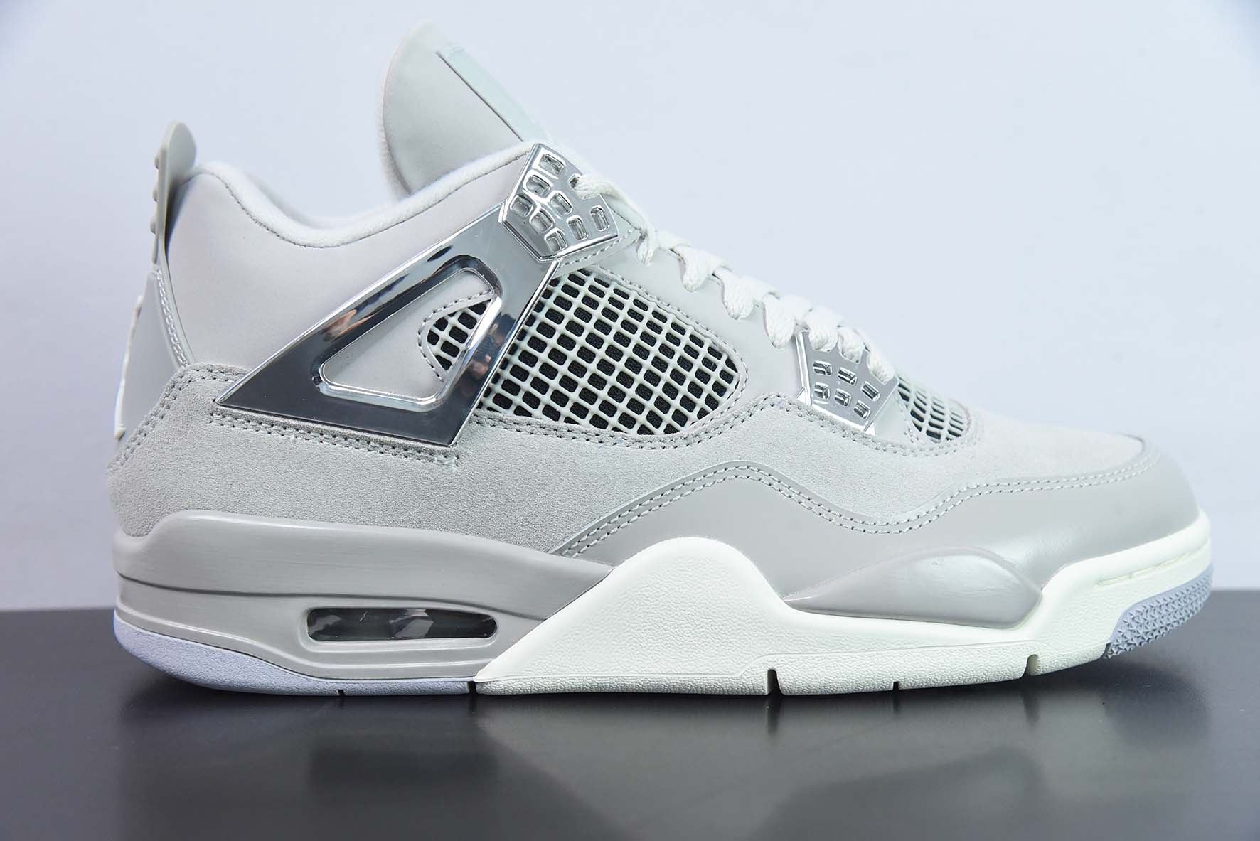Air Jordan AJ4 Retro AJ4电镀银运动鞋 货号：AQ9129-001