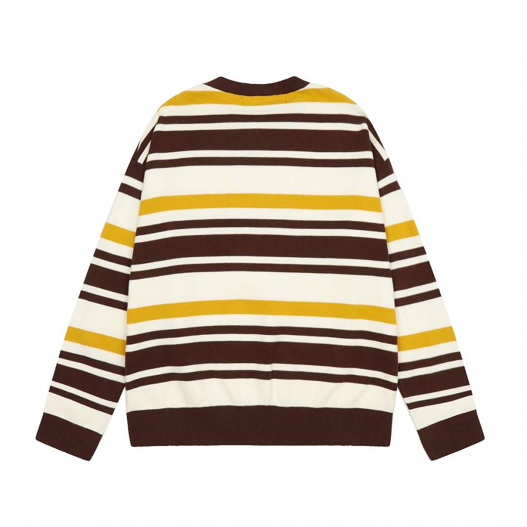 High-Quality Wool Crochet Sweater with Smiley Face Embroidery: ZGL DR 33# - 图片 2