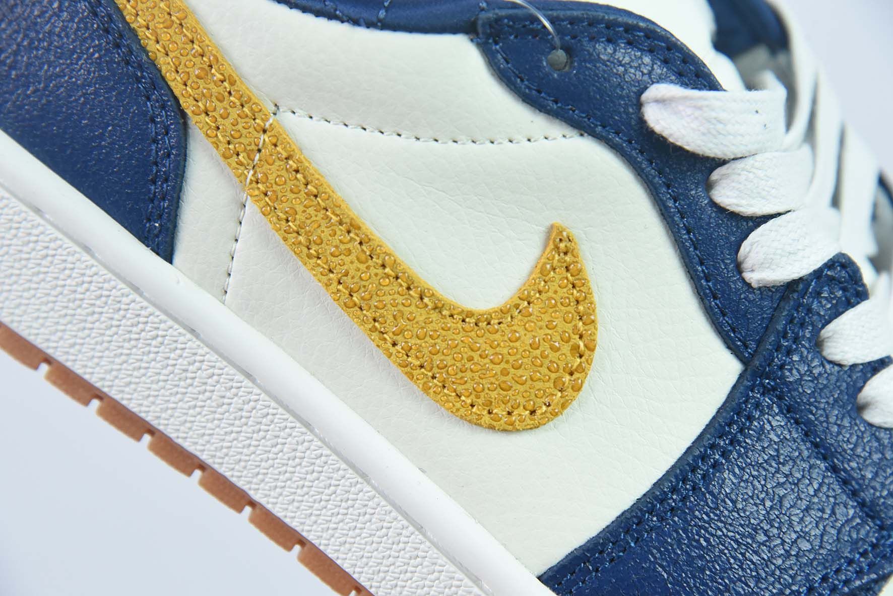 Air Jordan 1 Low OG AJ1 乔丹1代低帮白蓝黄勾爆裂纹 货号:CZ0790-103