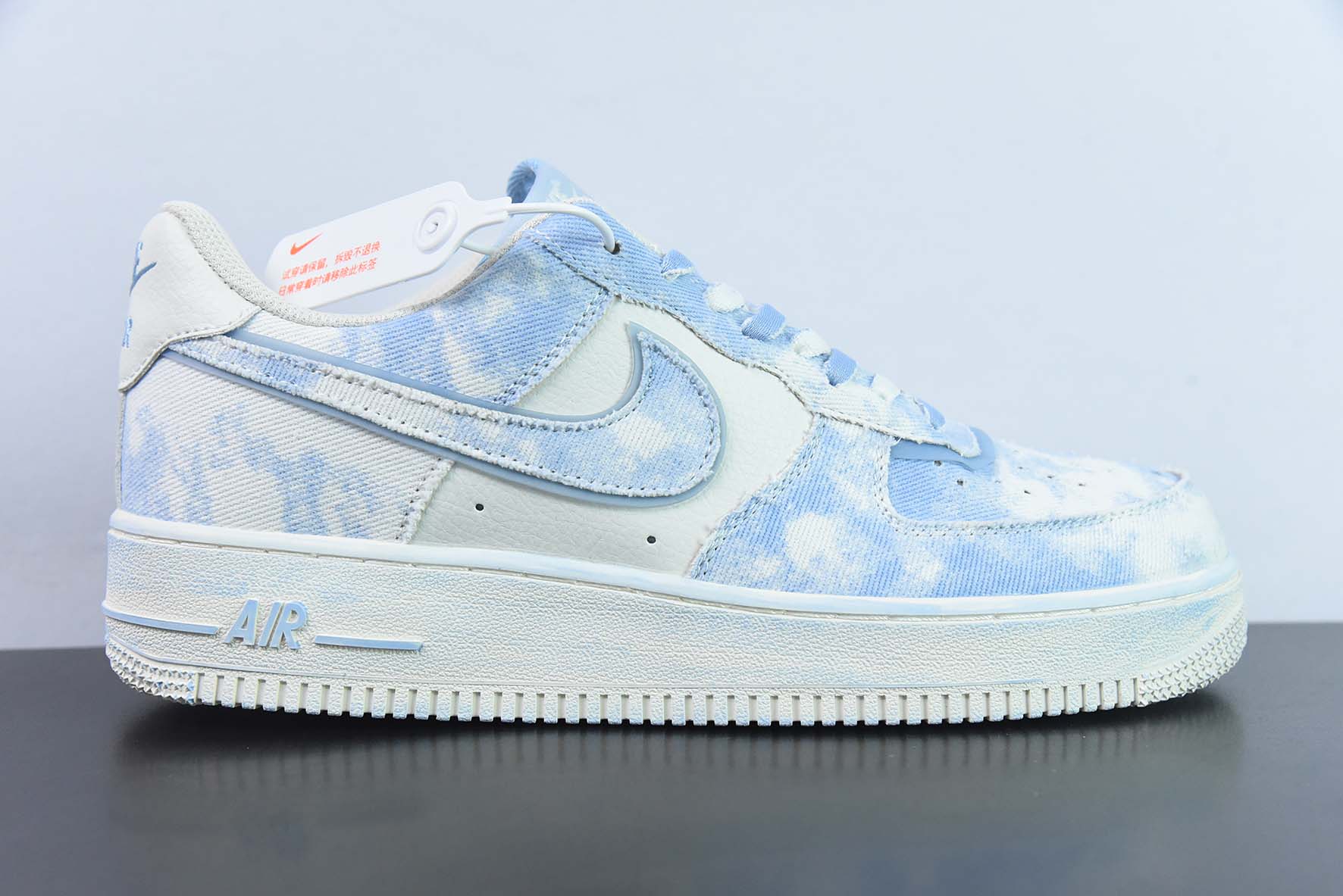 FAL49535635 Nike Air Force 1 AF1 Air Force One/caña baja blanco azul vaquero teñido anudado número de artículo: FB0607-…