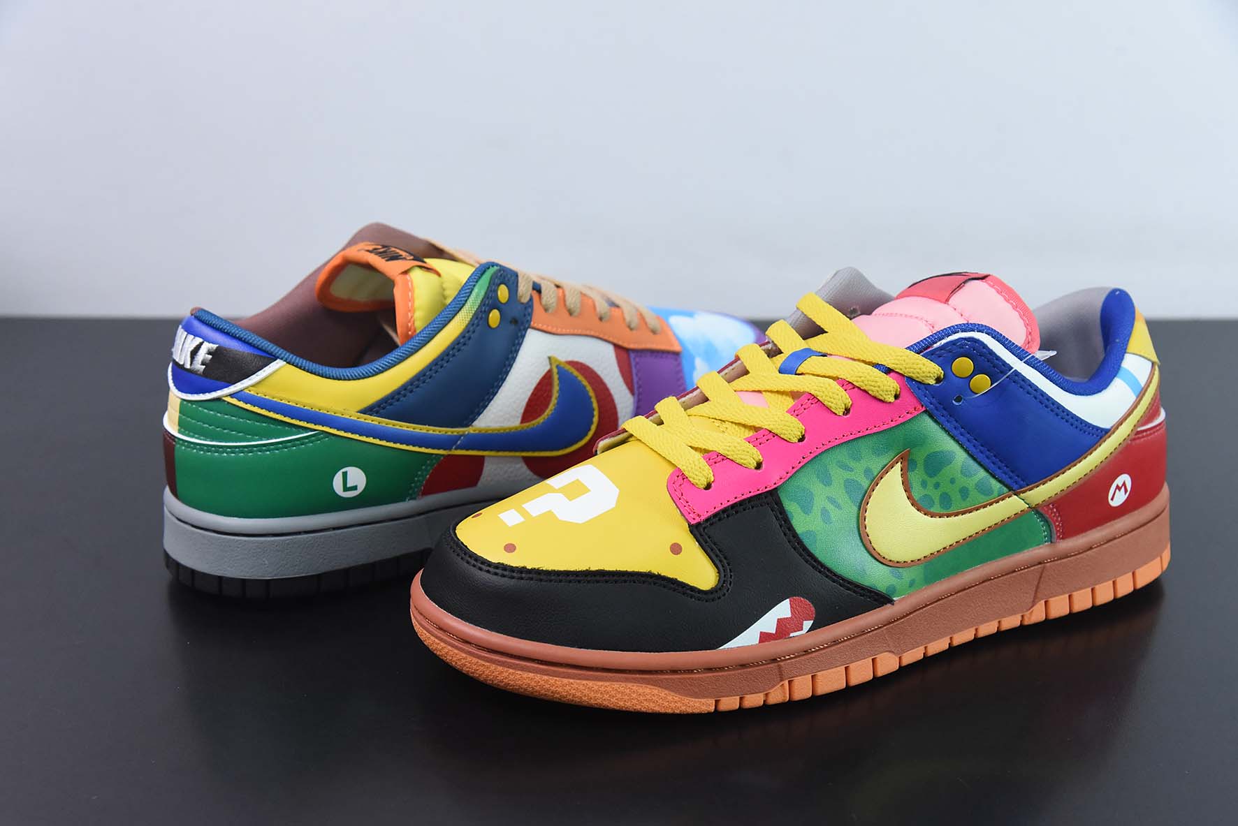 Nike SB Dunk Low RETRO 马里奥 鸳鸯拼接 货号：DH0952 100