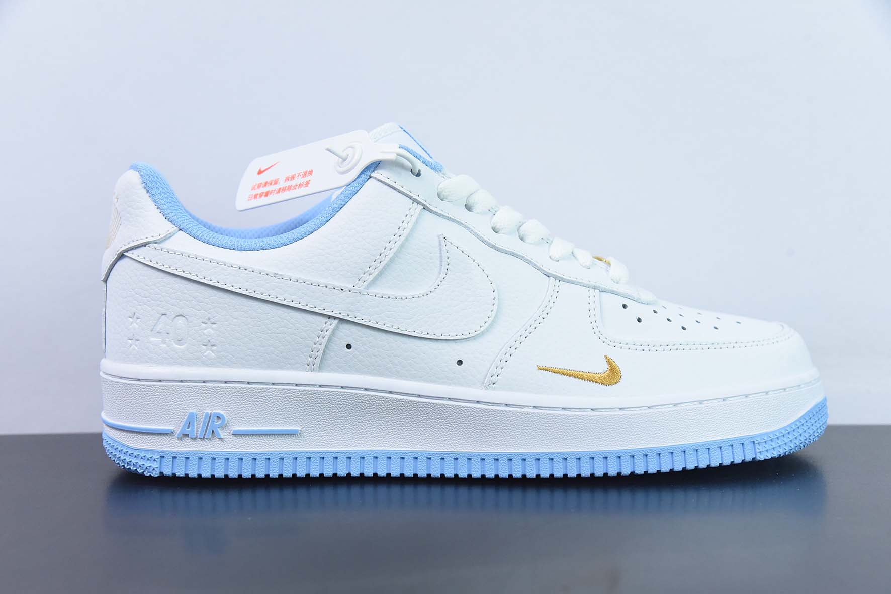 Nike Air Force 1 AF1 空军一号/低帮 白蓝 刺绣 40周年纪念版 货号:DD1225-003