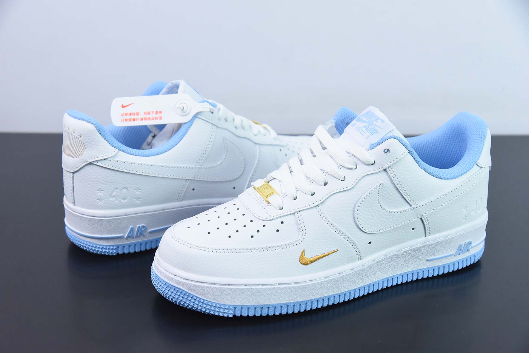 Nike Air Force 1 AF1 空军一号/低帮 白蓝 刺绣 40周年纪念版 货号:DD1225-003