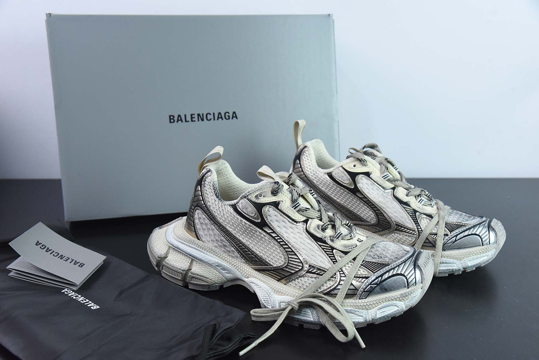 BALENCIAGA 3XL Sneakers 巴黎世家十代网布系带低帮走秀复古老爹鞋
