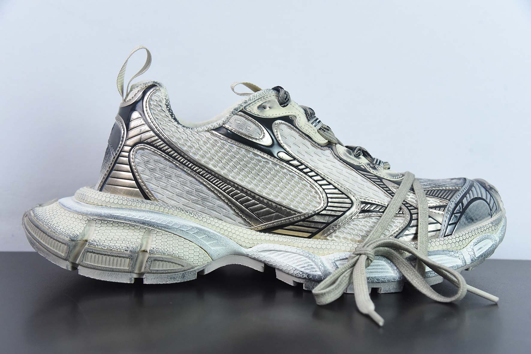 BALENCIAGA 3XL Sneakers 巴黎世家十代网布系带低帮走秀复古老爹鞋