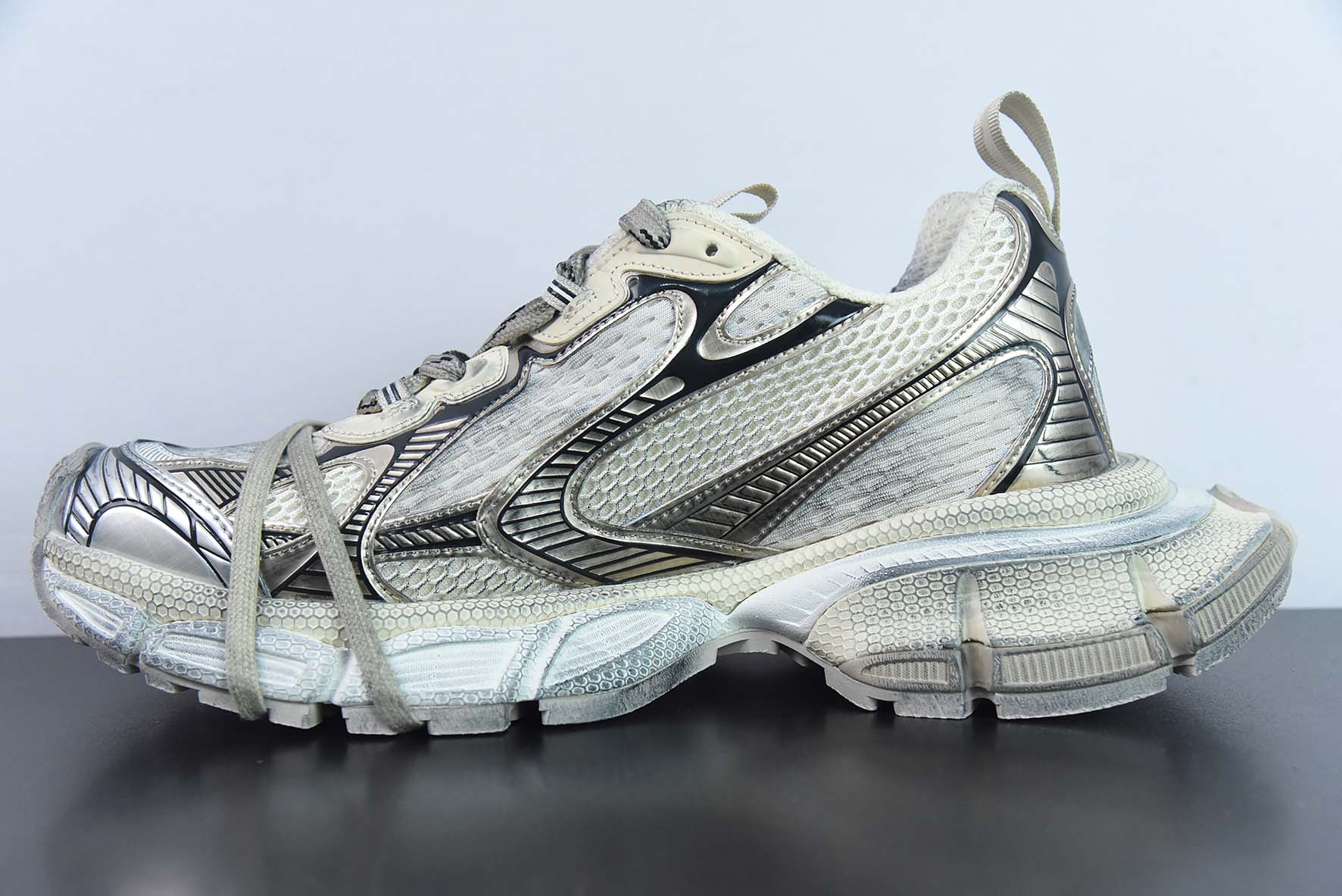 BALENCIAGA 3XL Sneakers 巴黎世家十代网布系带低帮走秀复古老爹鞋
