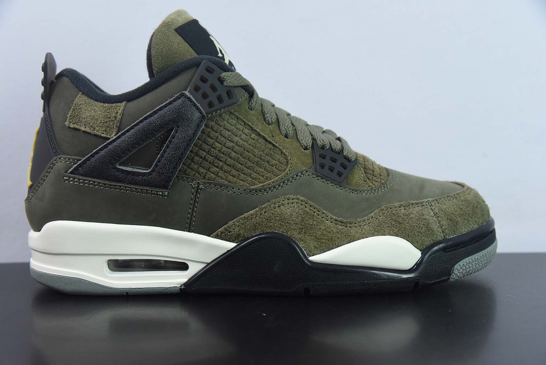 QQYN73639265 Air Jordan 4 "Olive Canvas" AJ4 Olive Green zapatillas de baloncesto culturales, número de modelo: FB9927-…