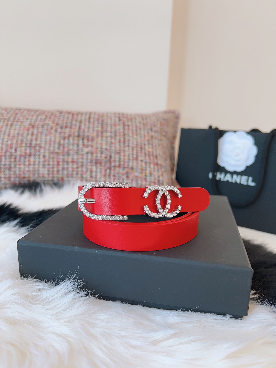#Chanel#香奈儿20M腰带小牛皮与亮金色贵金属,黑,#Chanel#字母LOGO拼接双C黑皮带腰带