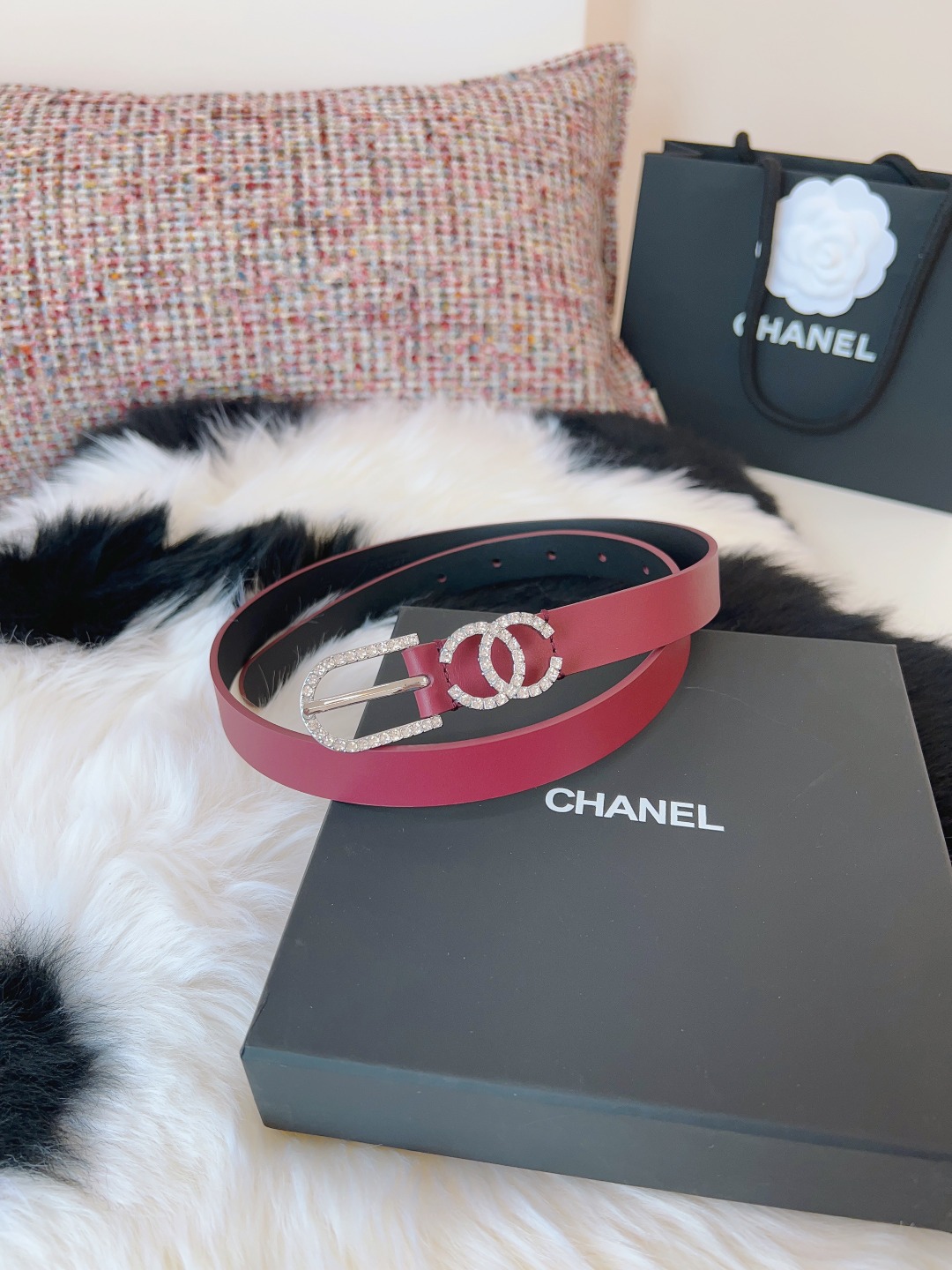 #Chanel#香奈儿20M腰带小牛皮与亮金色贵金属,黑,#Chanel#字母LOGO拼接双C黑皮带腰带