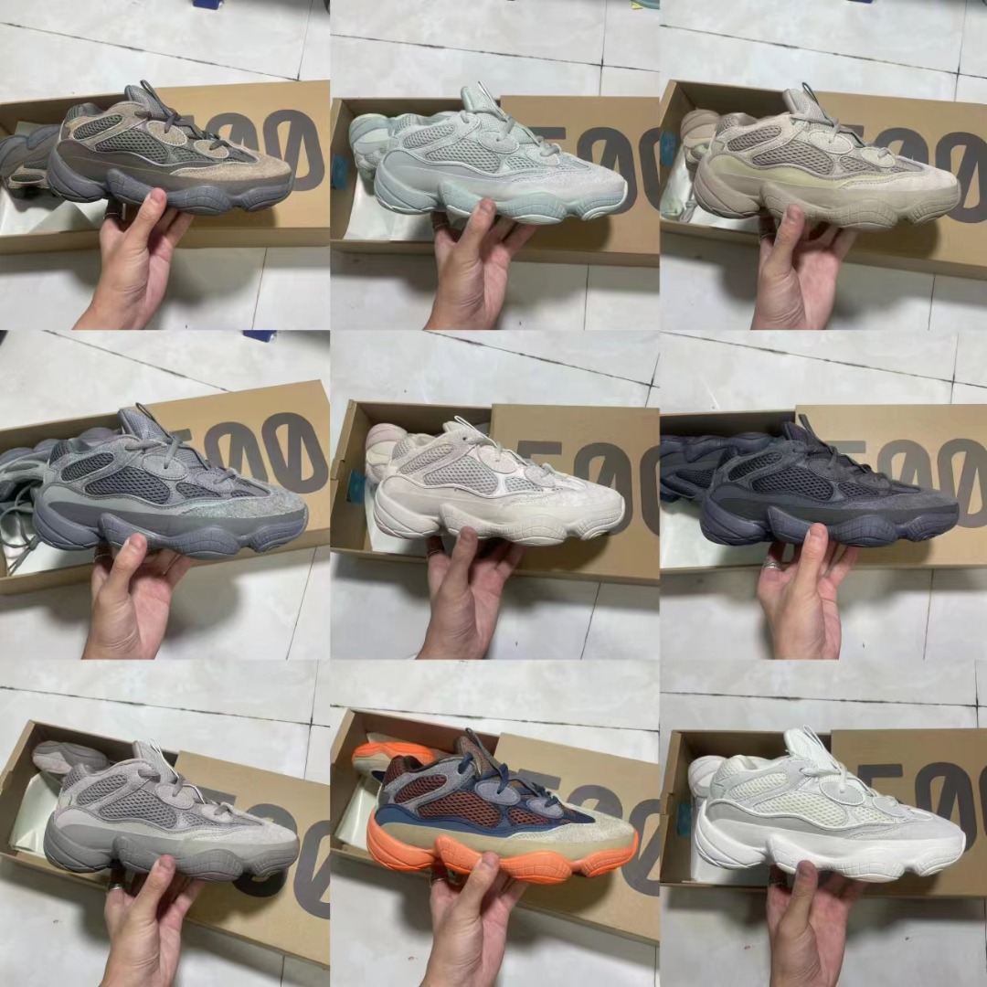 Serie de zapatillas de running retro Yeezy 500 para ancianos, colección de combinaciones de colores