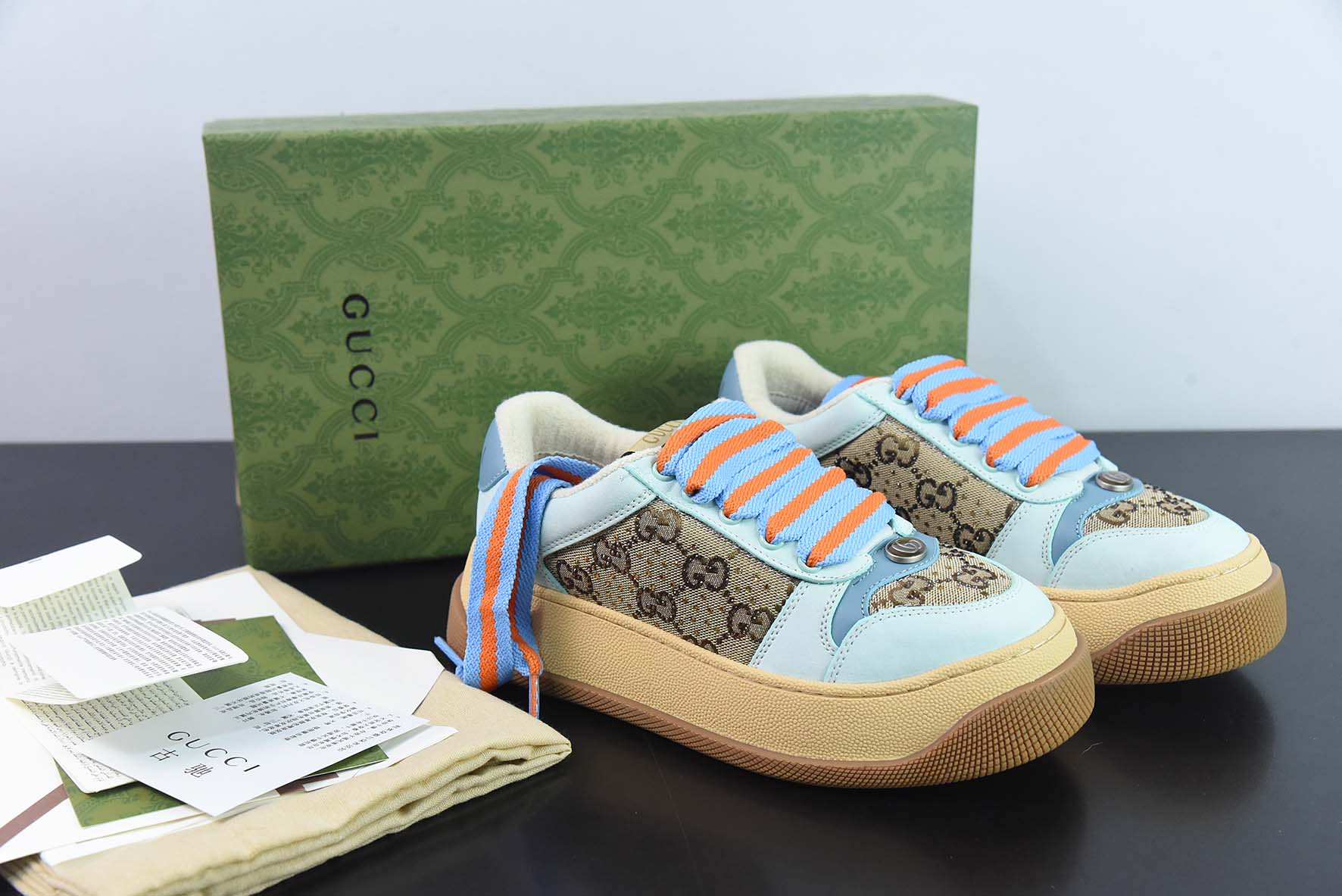 Gucci/古驰胖丁小脏鞋系列板鞋/厚底款