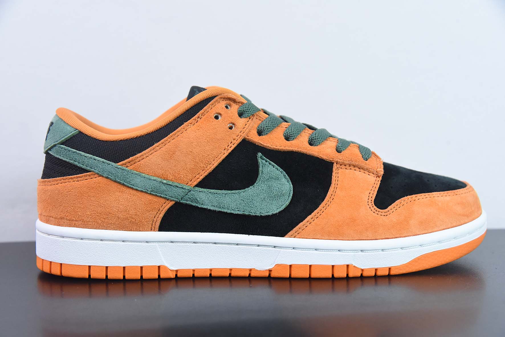 MNC45183338 NK Dunk Low Retro PRM zapatillas de skate casual de caña baja negras y naranjas, patito feo, número de artí…