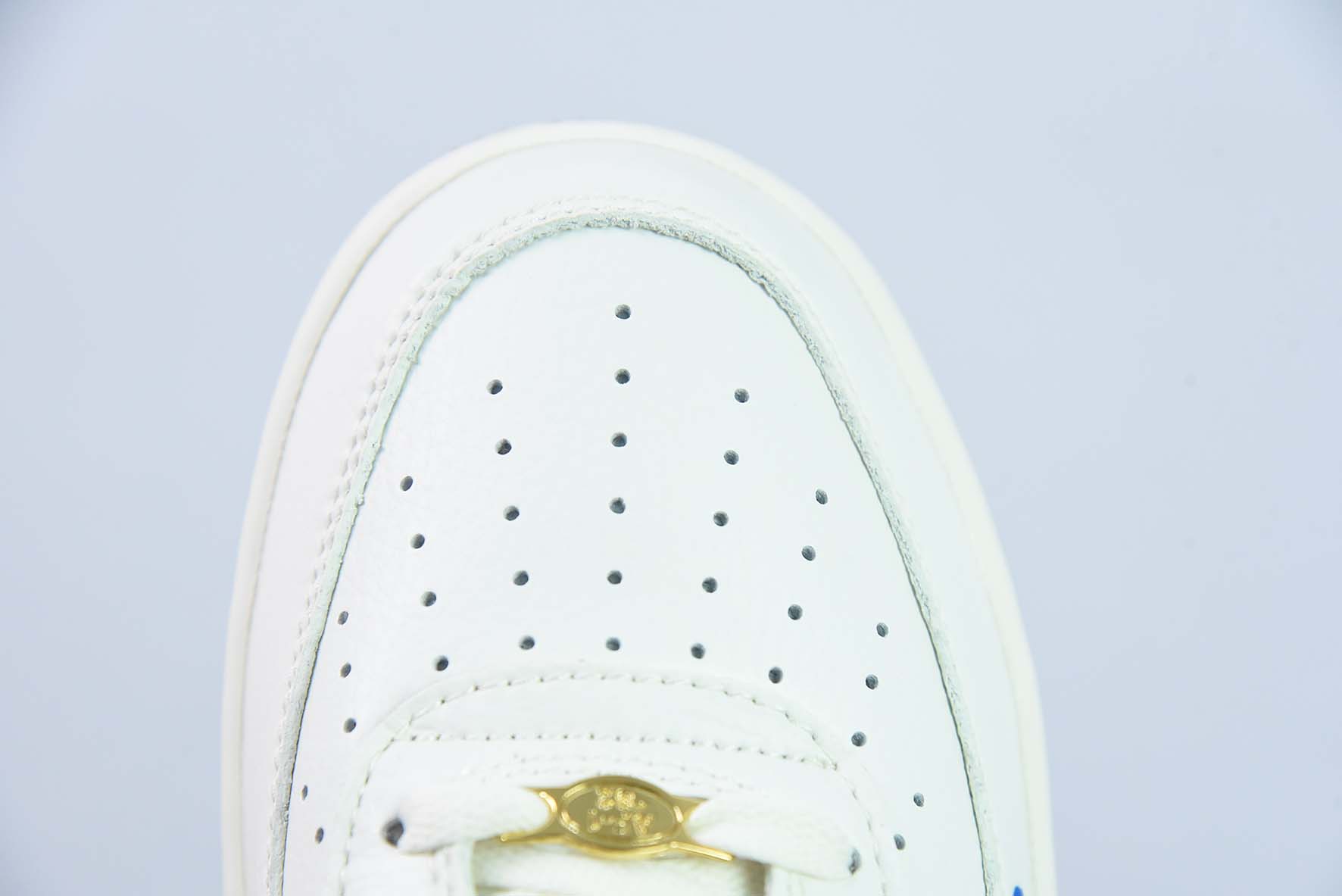 Nike Air Force 1 Low 40周年 生胶米白宝蓝 空军一号低帮运动休闲板鞋货号:WA0531-302