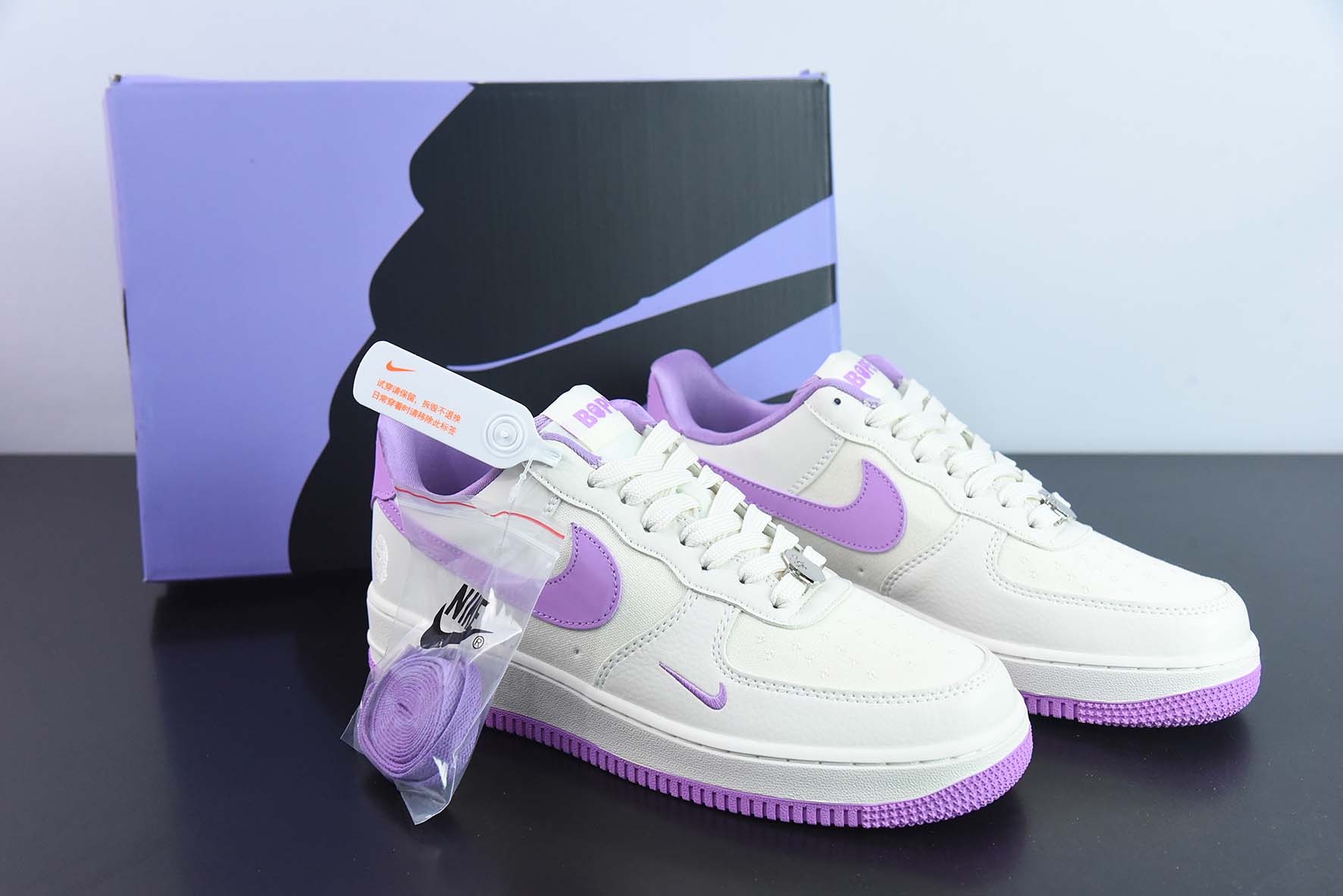 NIke Air Force 1 '07 Low “BAPE联名--淡紫帆布”空军一号 低帮 运动鞋休闲鞋