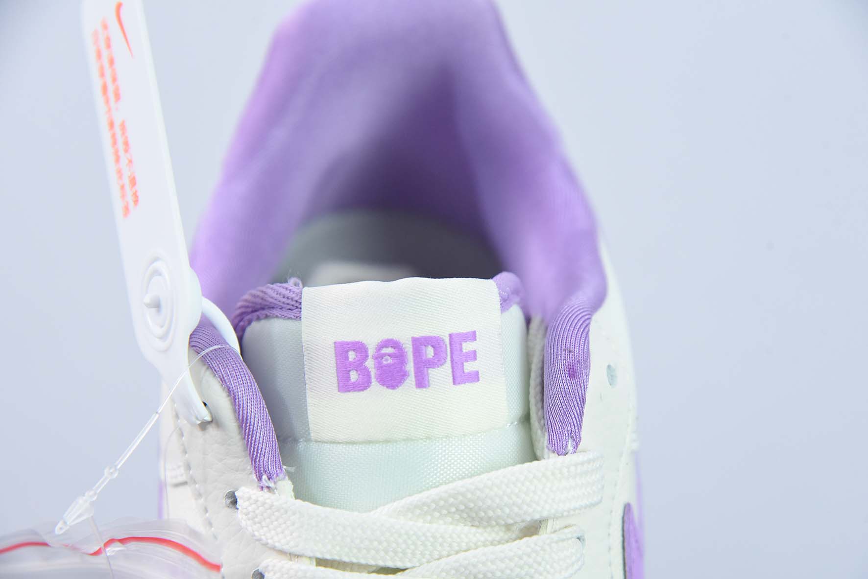 NIke Air Force 1 '07 Low “BAPE联名--淡紫帆布”空军一号 低帮 运动鞋休闲鞋