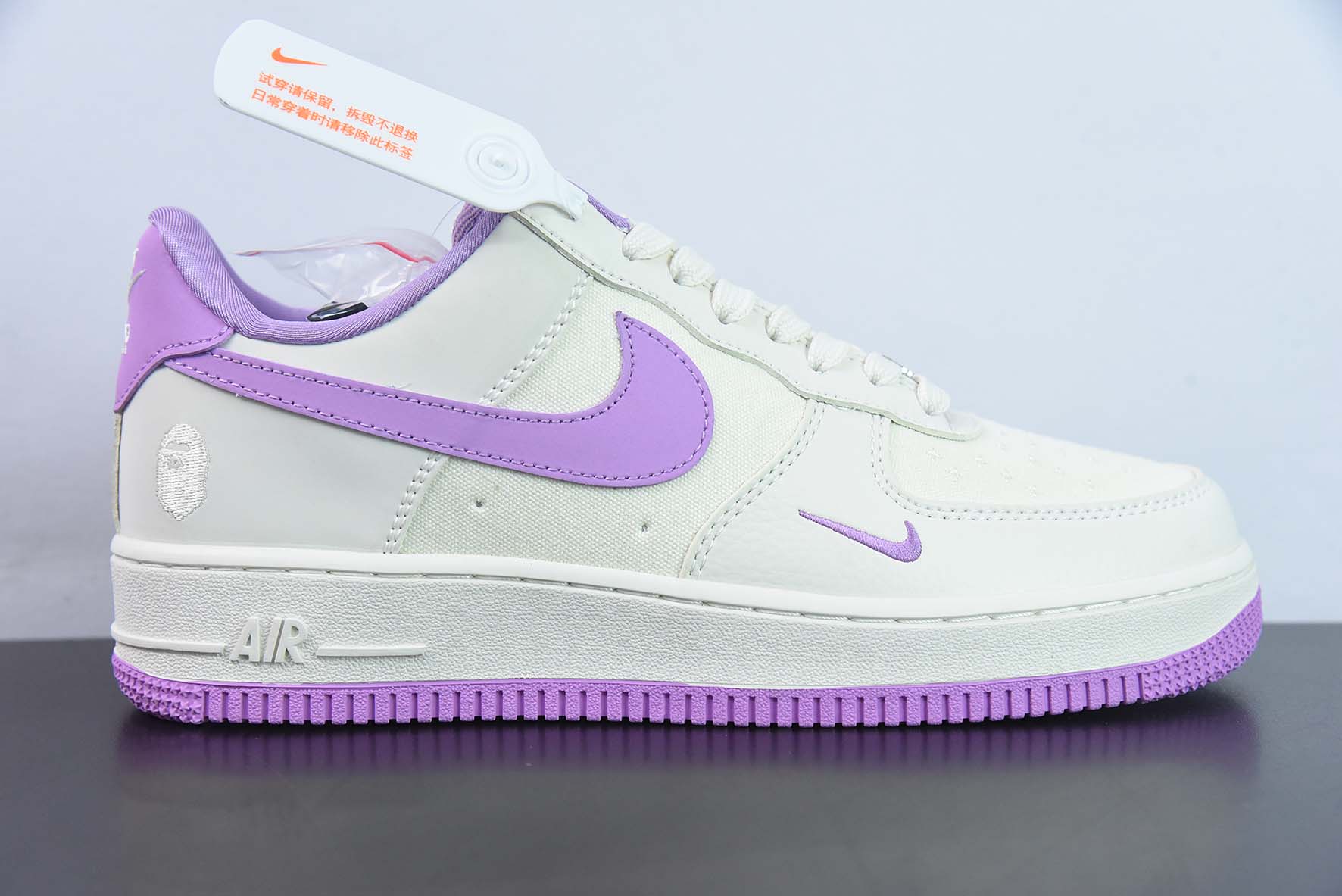 NIke Air Force 1 '07 Low “BAPE联名--淡紫帆布”空军一号 低帮 运动鞋休闲鞋