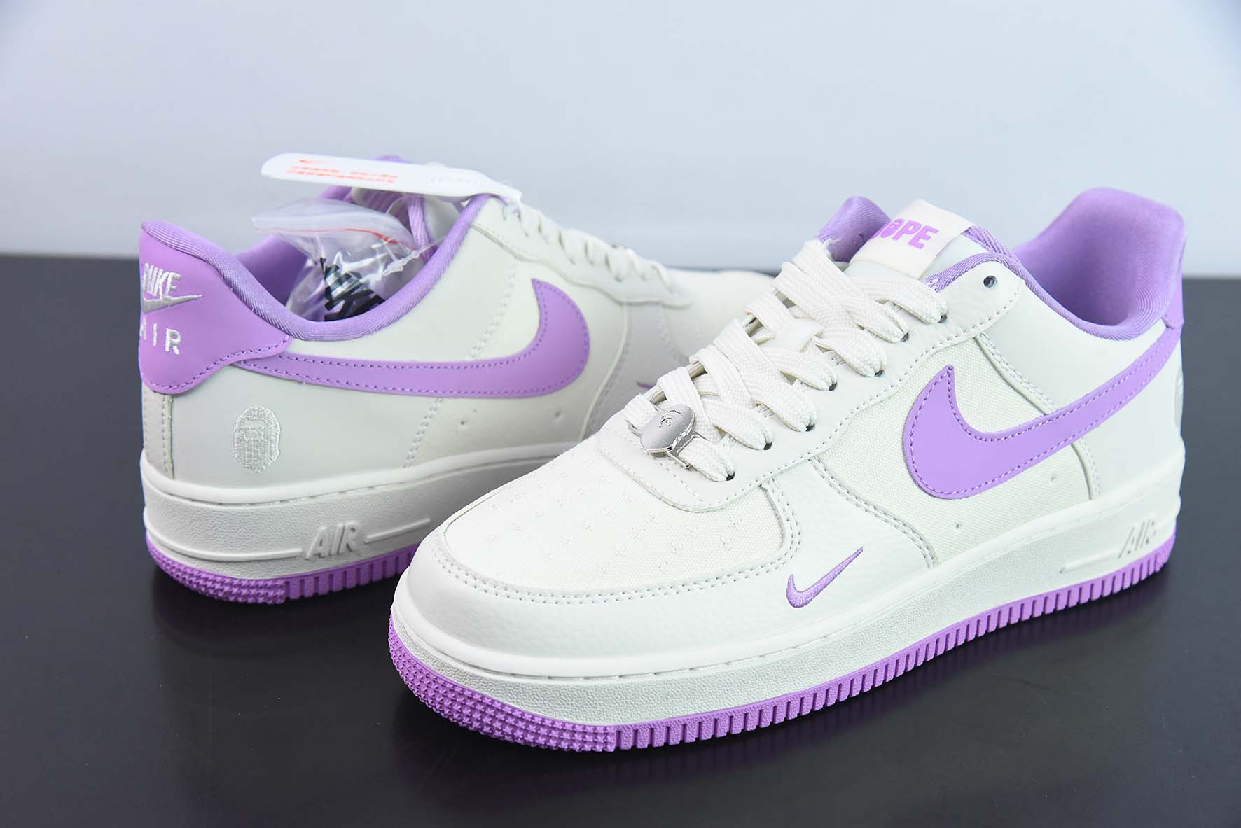 NIke Air Force 1 '07 Low “BAPE联名--淡紫帆布”空军一号 低帮 运动鞋休闲鞋