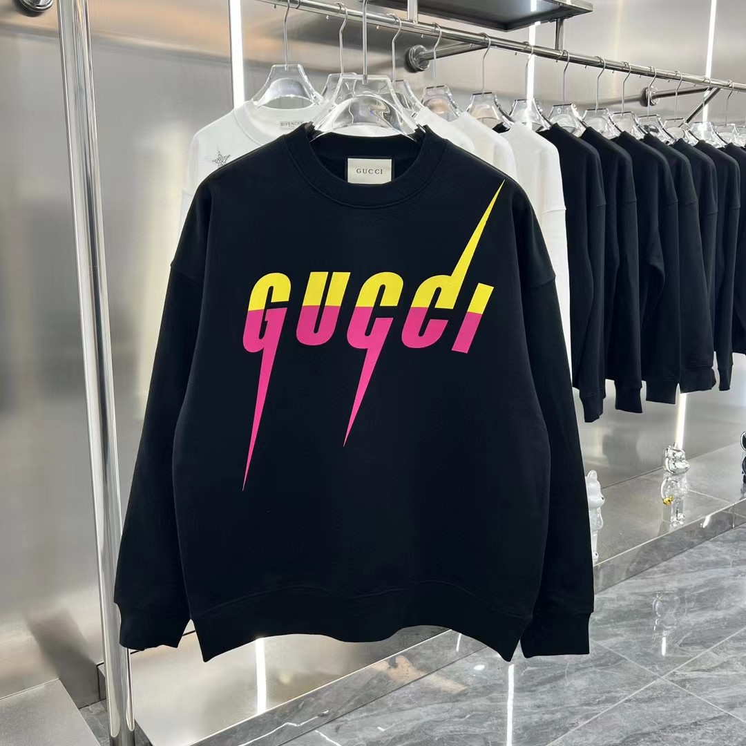 Gucci Odzież Bluzy Kolor moreli Czarny Unisex Kolekcja jesienna/zima