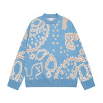 Rhude Shop
 Clothing Sweatshirts Blue Green White Unisex Knitting Fall/Winter Collection Vintage