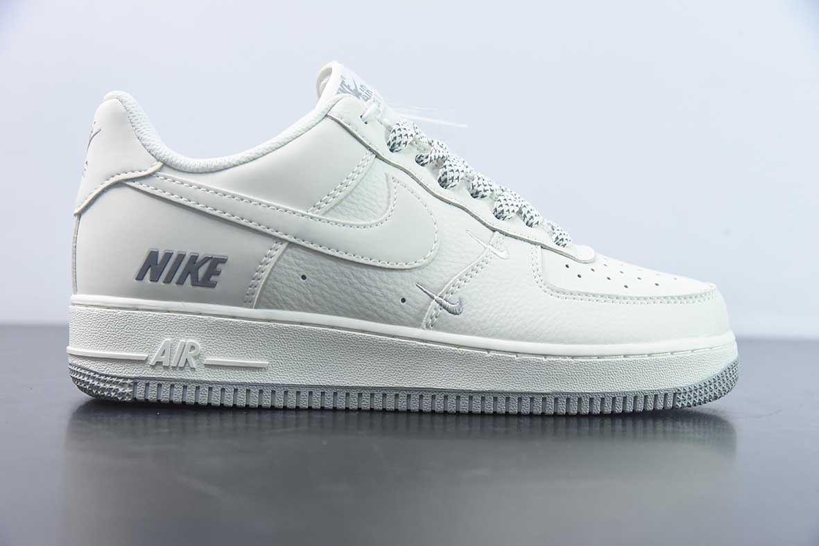 NIKE" 三勾系列 米色 空军一号低帮休闲板鞋 TV2306-255