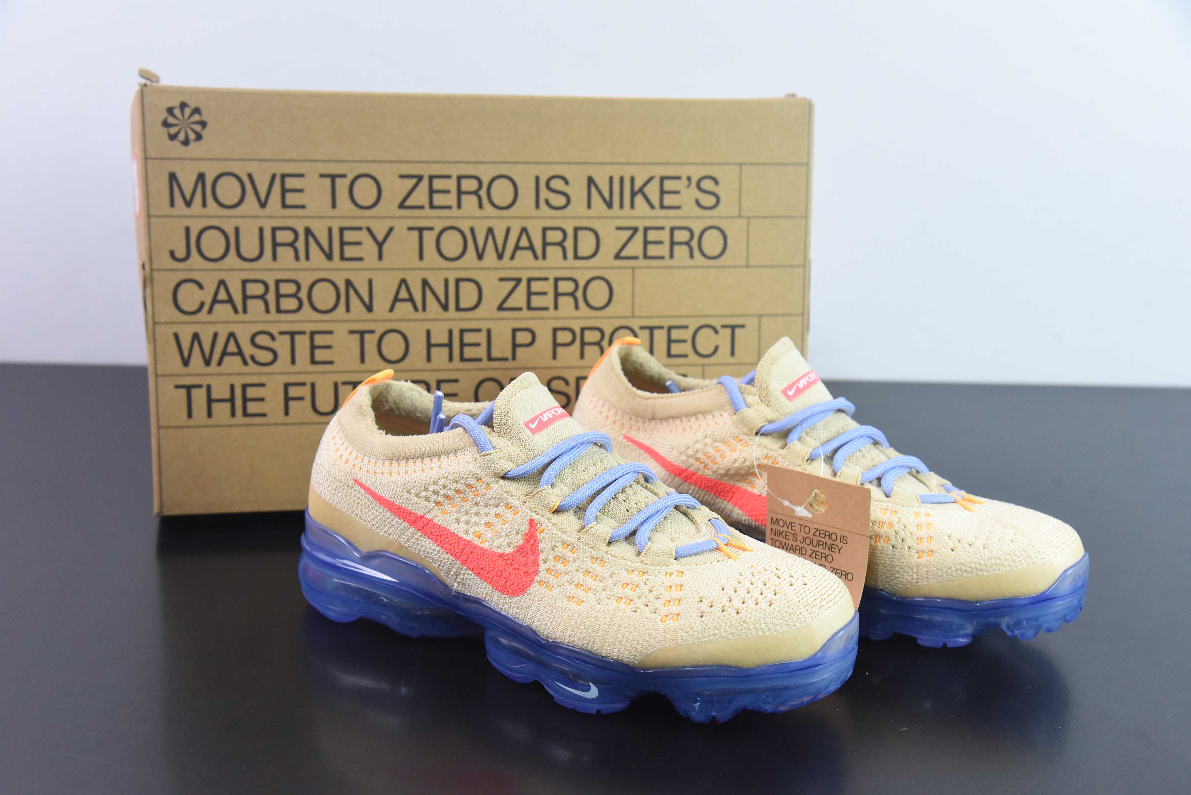 Nike Air Vapormax2023 FK 全掌长气垫 缓震跑步鞋“芝麻黄蓝紫红钩”货号:DV6840-200