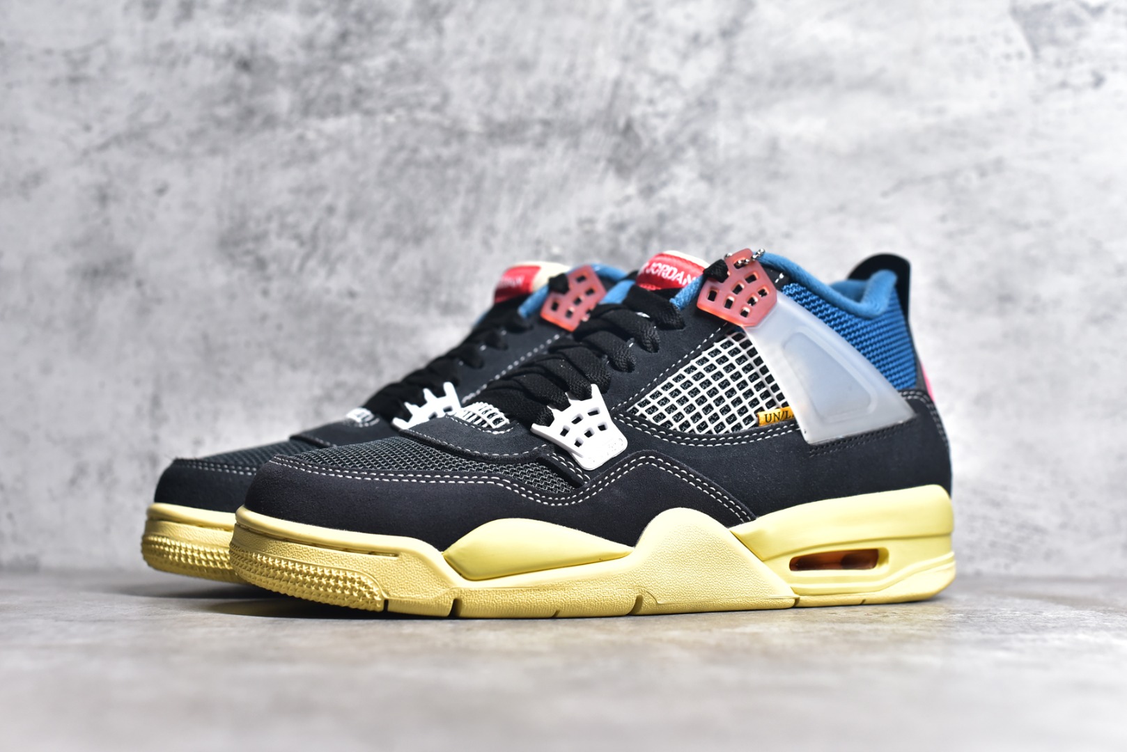 AJ4黑蓝尺码40-47.5总裁PK版出品-UnionLAxAirJordan4RetroSP“OffN