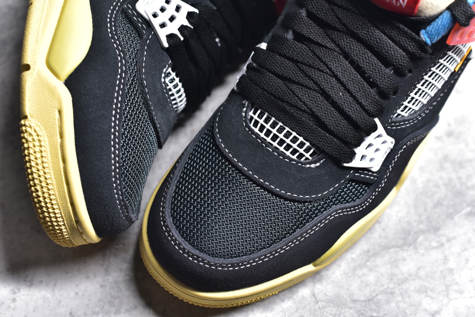 AJ4黑蓝尺码40-47.5总裁PK版出品-UnionLAxAirJordan4RetroSP“OffN