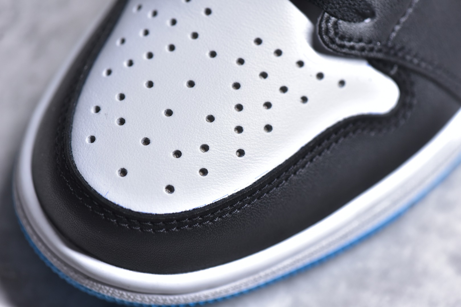 ▪️Detalles de autenticación Air Jordan AJ1 Retro Low OG Bajo Negro Azul Blanco