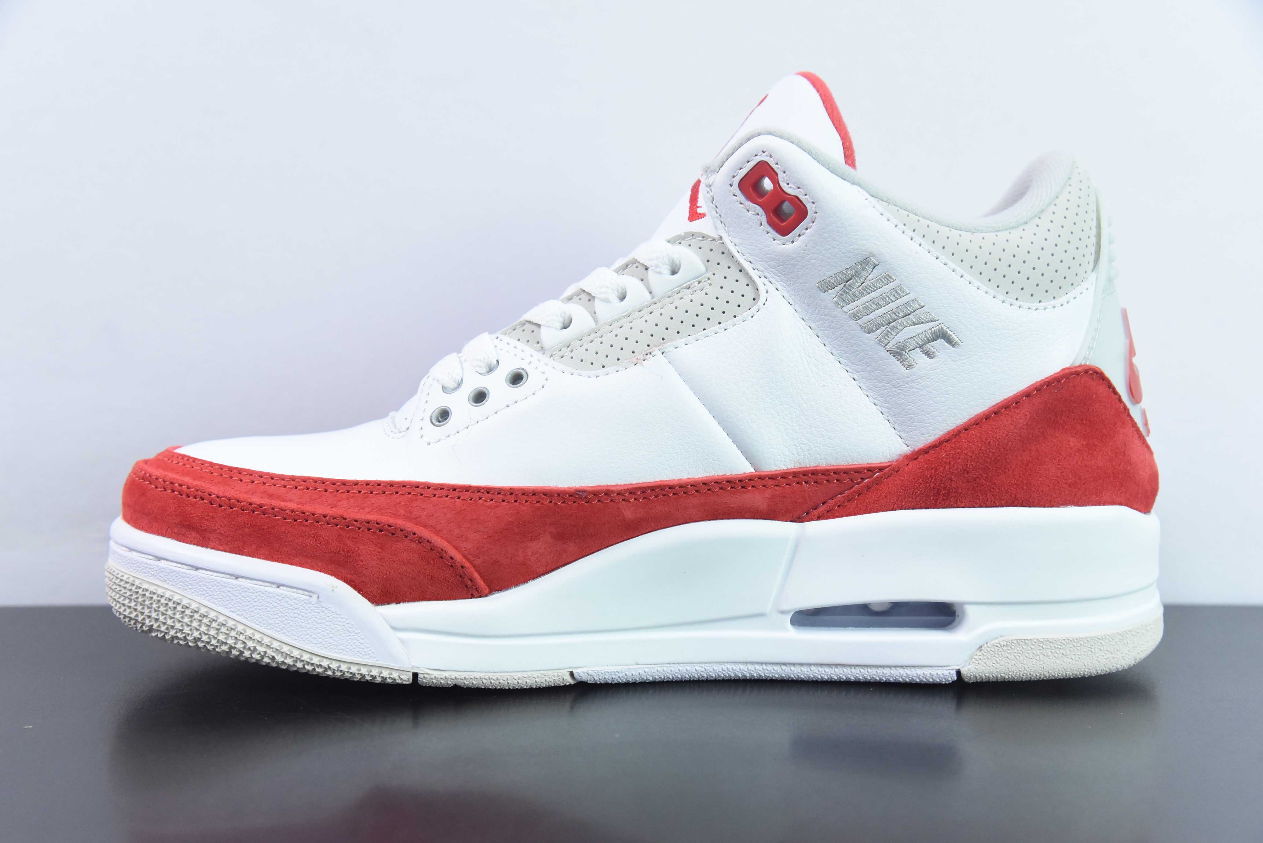 Air Jordan 3 Retro"Tinker" 迈克尔·乔丹AJ3代中帮复古休闲运动文化篮球鞋 白红色 手稿换钩 货号：CJ0939 100