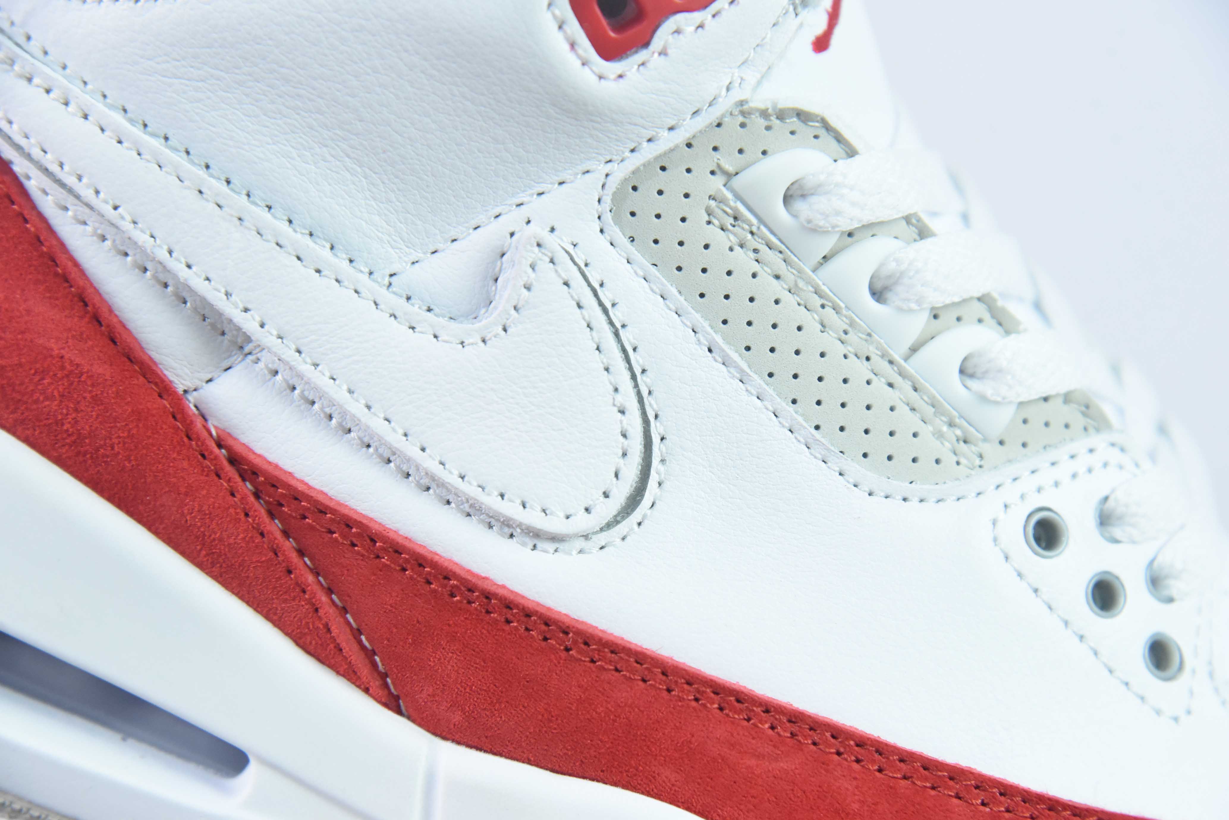 Air Jordan 3 Retro"Tinker" 迈克尔·乔丹AJ3代中帮复古休闲运动文化篮球鞋 白红色 手稿换钩 货号：CJ0939 100