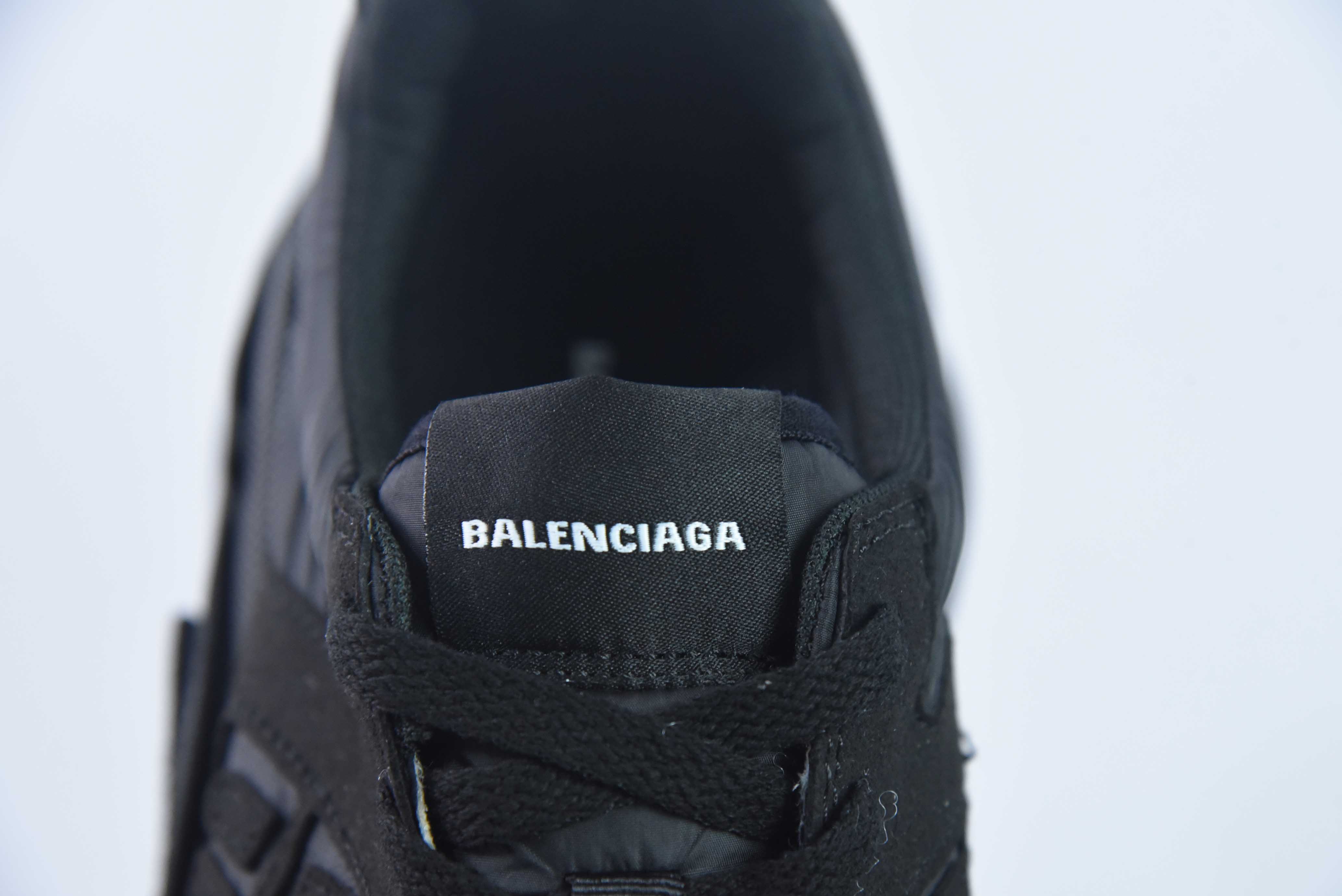 巴黎世家Balenciaga Triple S Mule Low Sneaker"Black/White"“丝绸布黑LOGO”524039 W1F3 0102