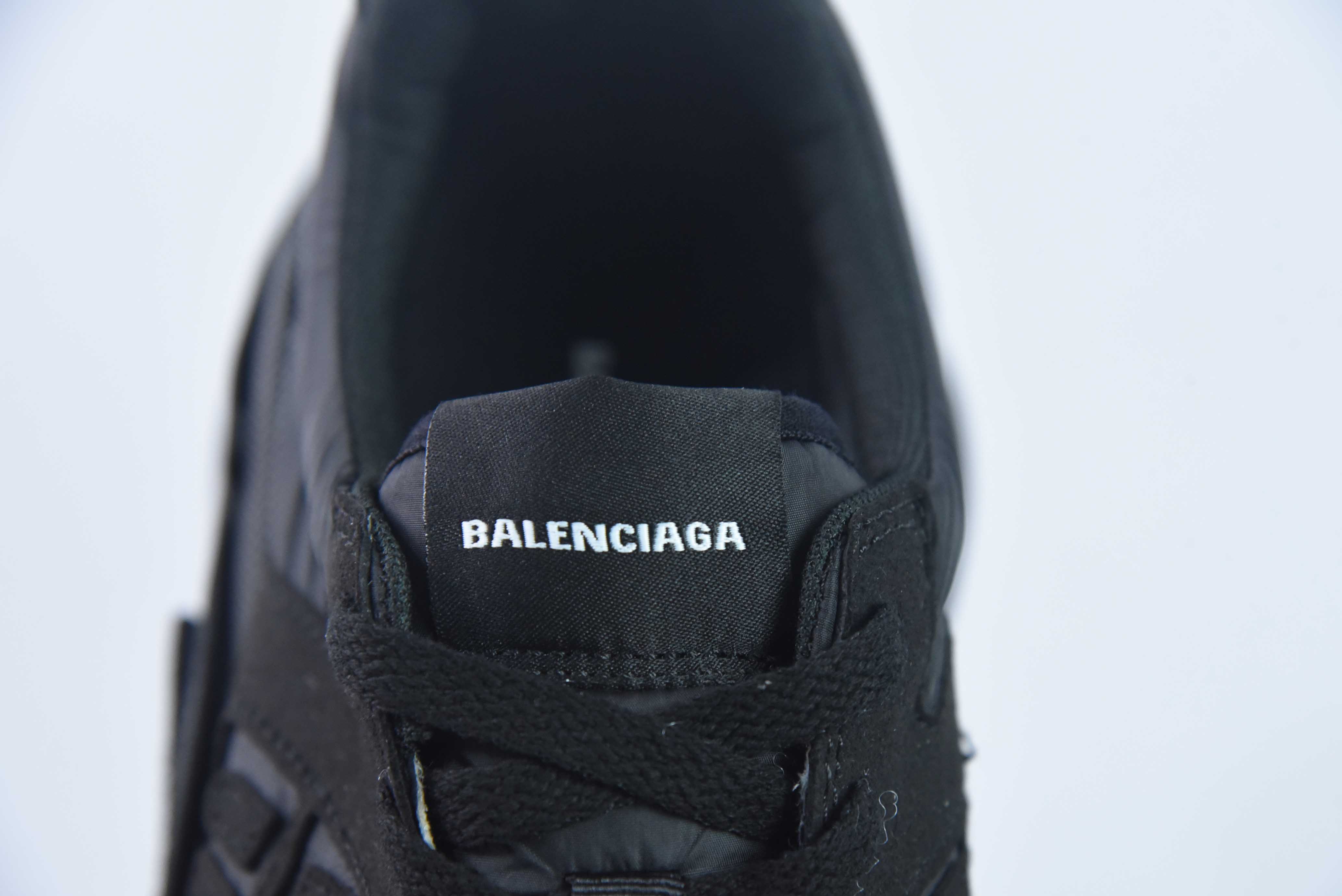 巴黎世家Balenciaga  Triple S Mule Low Sneaker"Black/White"“丝绸布黑LOGO”524039 W1F3 0102