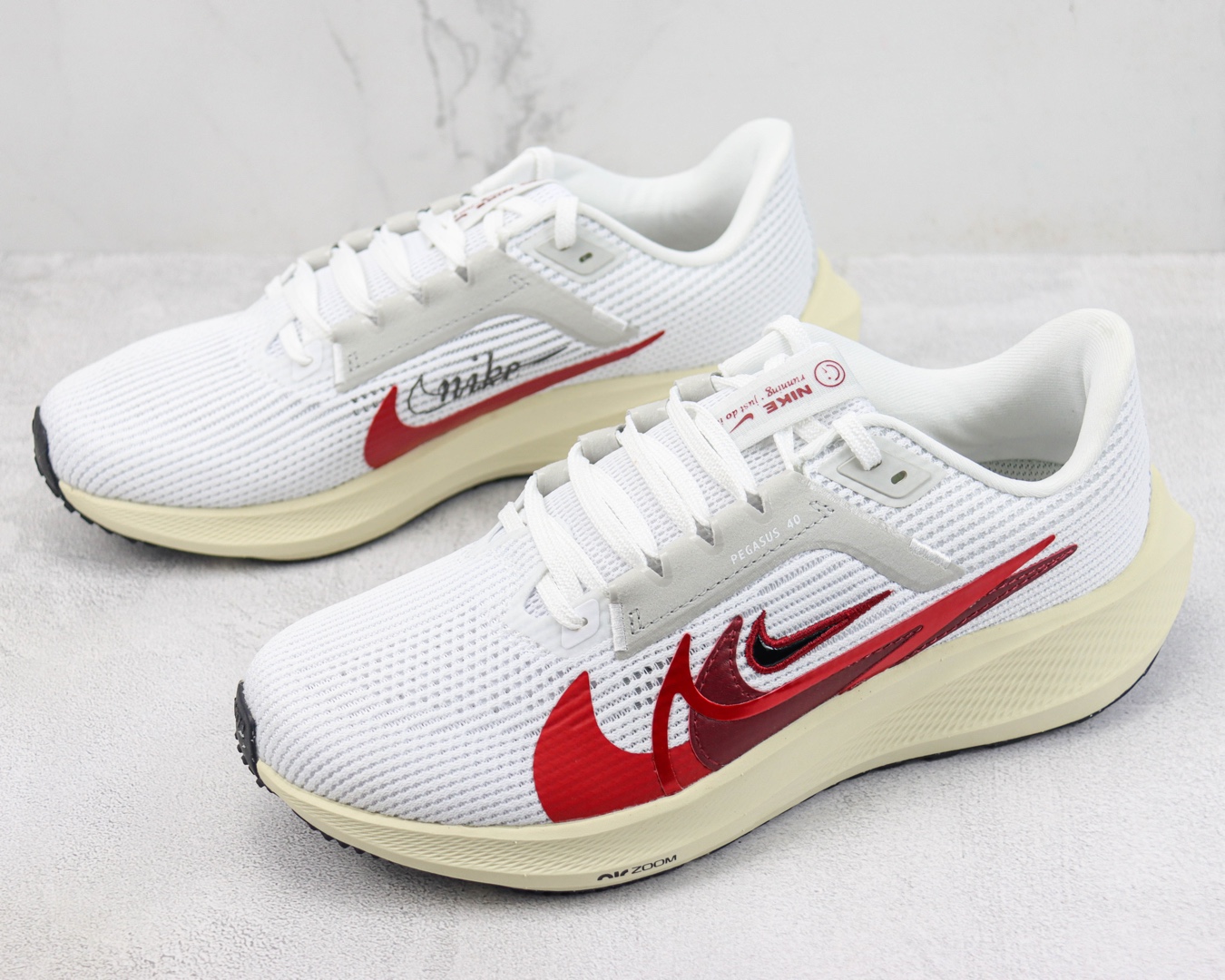 Nike Air Zoom Pegasus 40 White/Red Running Shoes - FB7703 100 6 o 1h87ipe6f1npuicsuk5trh1bhh6