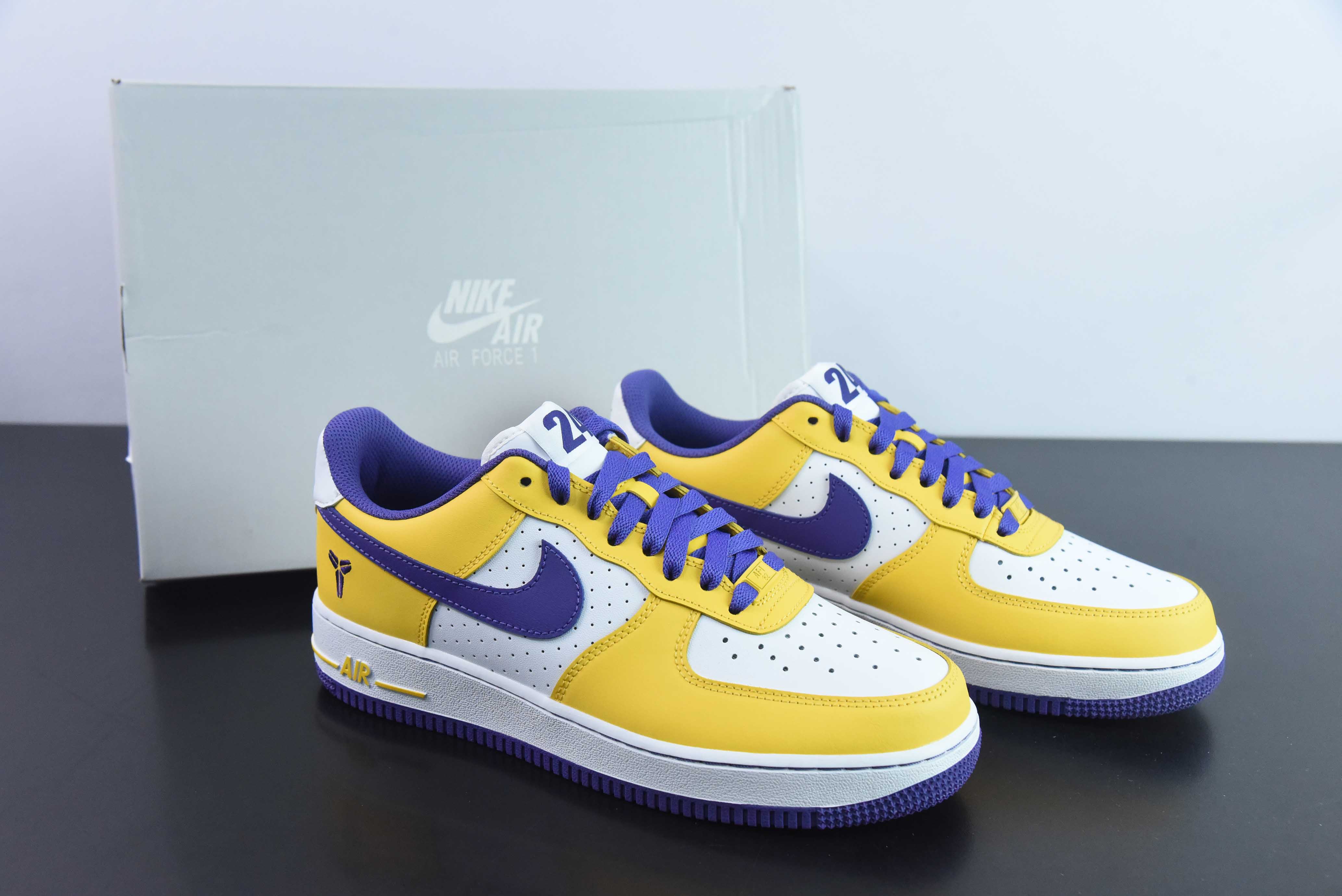NK Air Force 1 Low Retro QS 空军一号低帮 白紫黄 紫金湖人货号:FZ1151-100