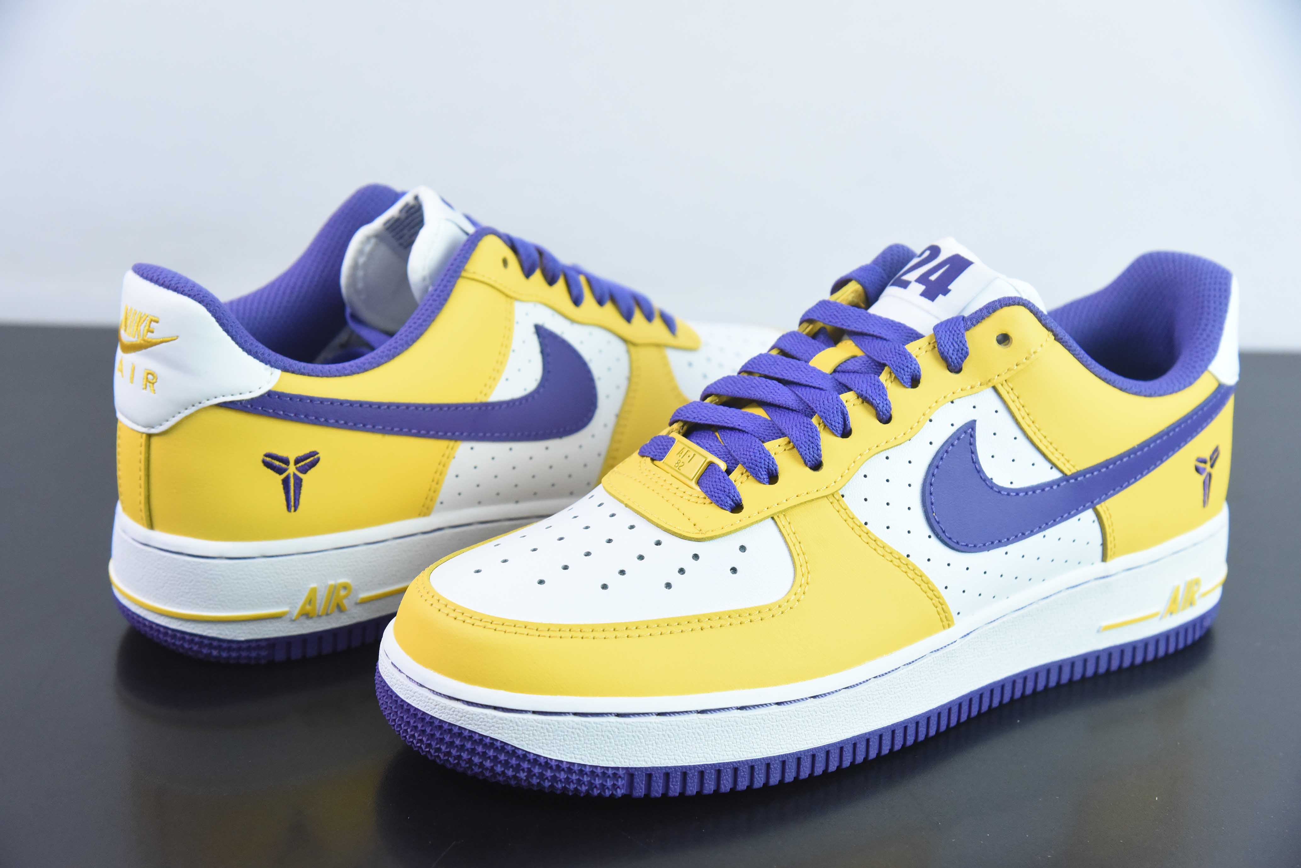 NK Air Force 1 Low Retro QS 空军一号低帮 白紫黄 紫金湖人货号:FZ1151-100