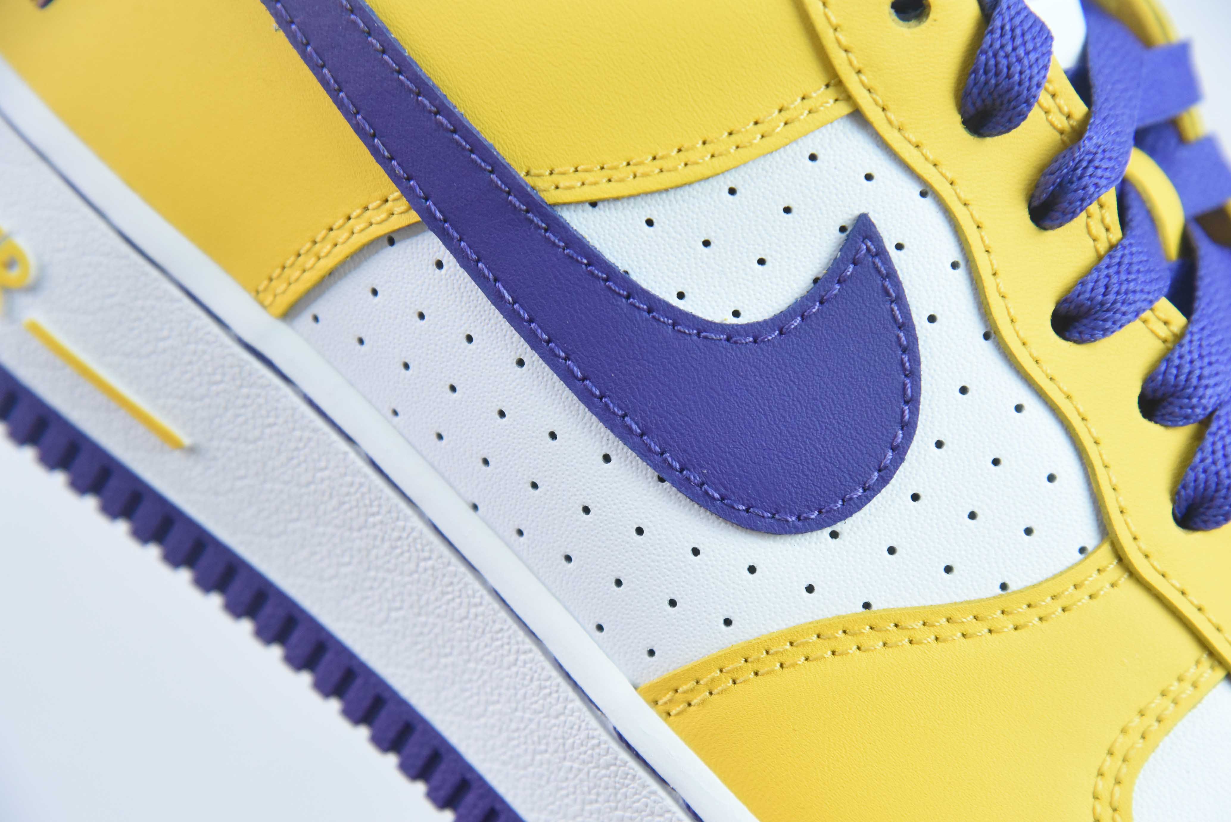 NK Air Force 1 Low Retro QS 空军一号低帮 白紫黄 紫金湖人货号:FZ1151-100