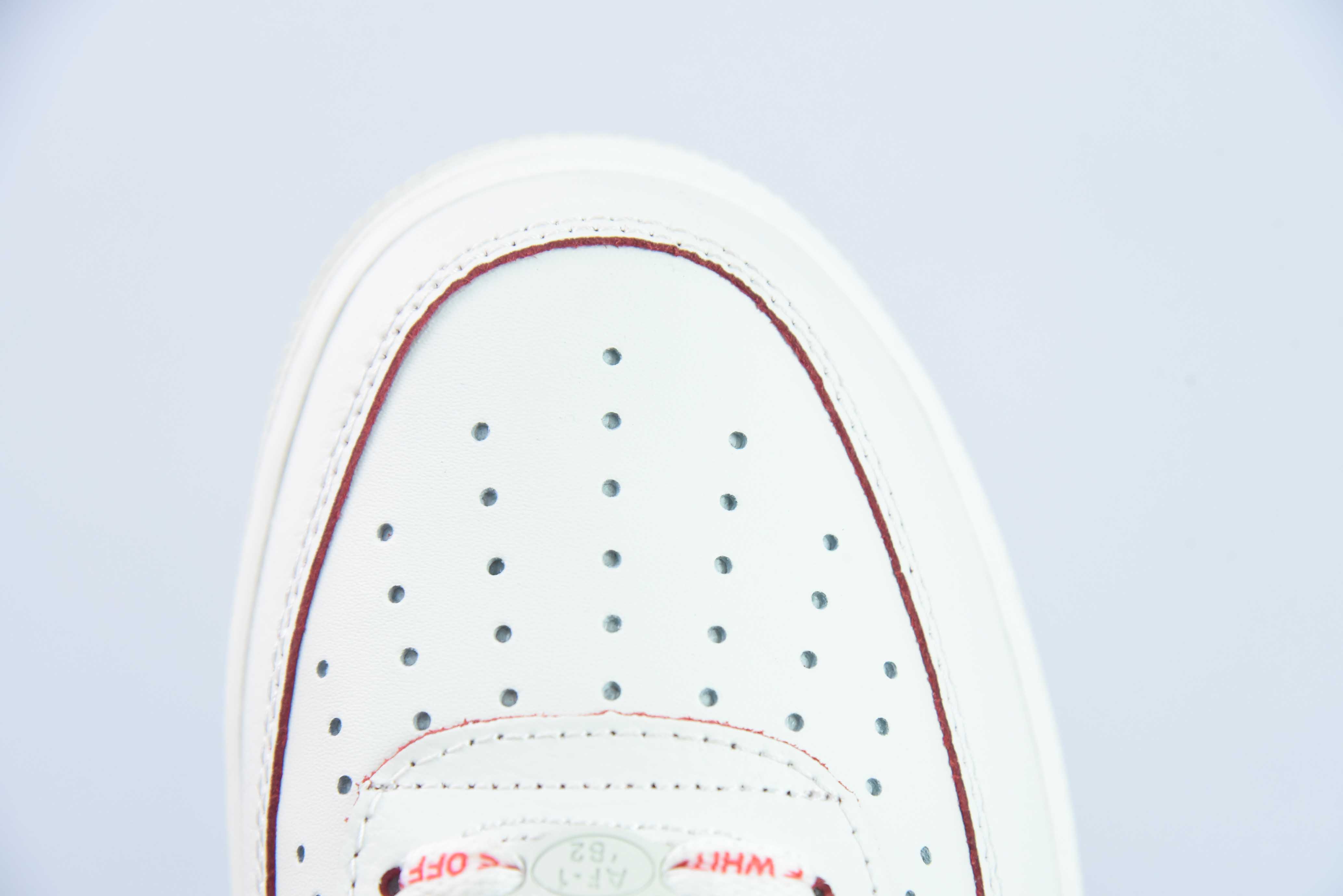 Nike Air Force 1 Low 07 x OFF WHITE 联名白红货号：PF9055 767