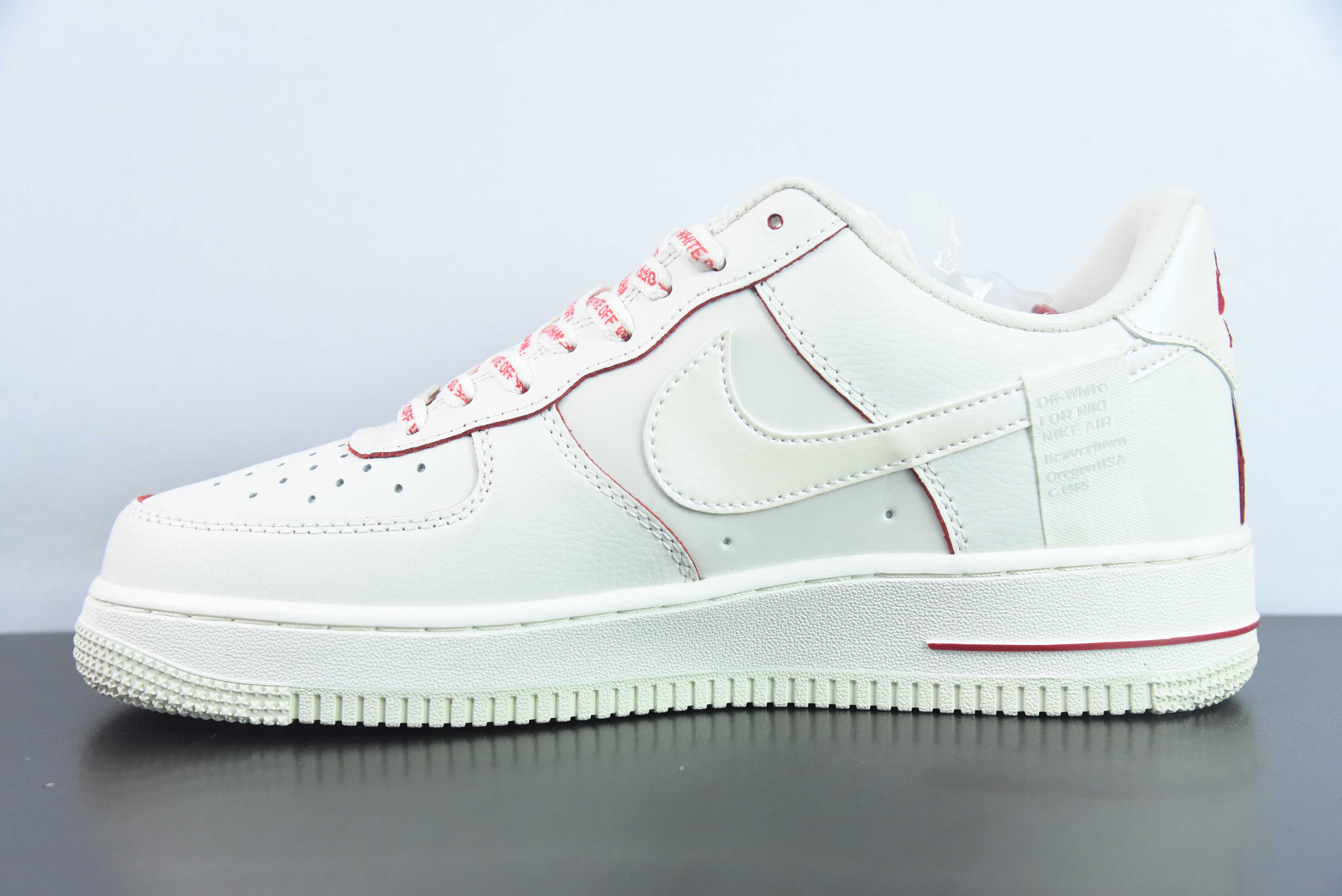 Nike Air Force 1 Low 07 x OFF WHITE 联名白红货号：PF9055 767