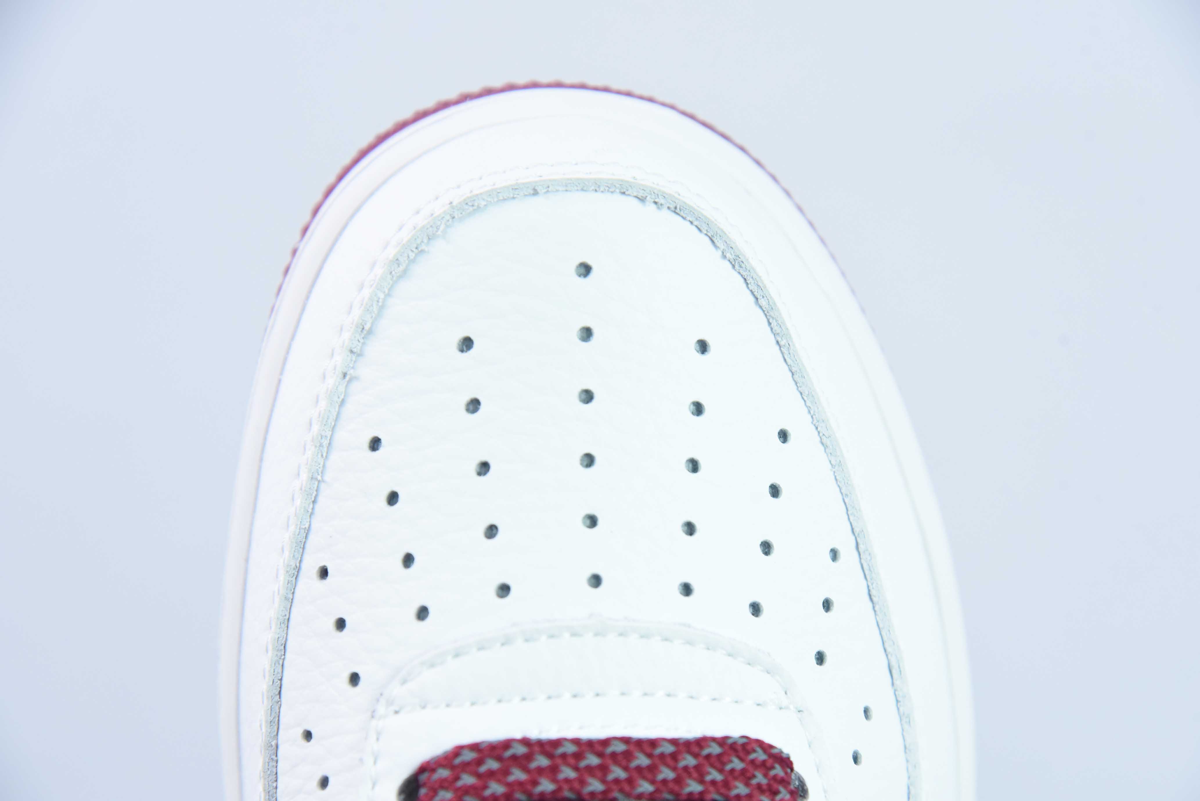 Nike Air Force 1 AF1 空军一号/低帮 白红 酒红 签名印花 货号:LO1718-059