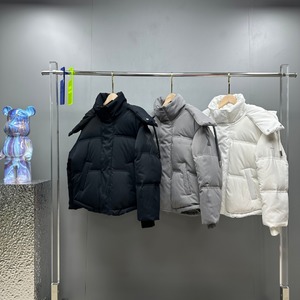 AMI Clothing Down Jacket Black Grey White Cotton Down Winter Collection Automatic Mechanical Movement